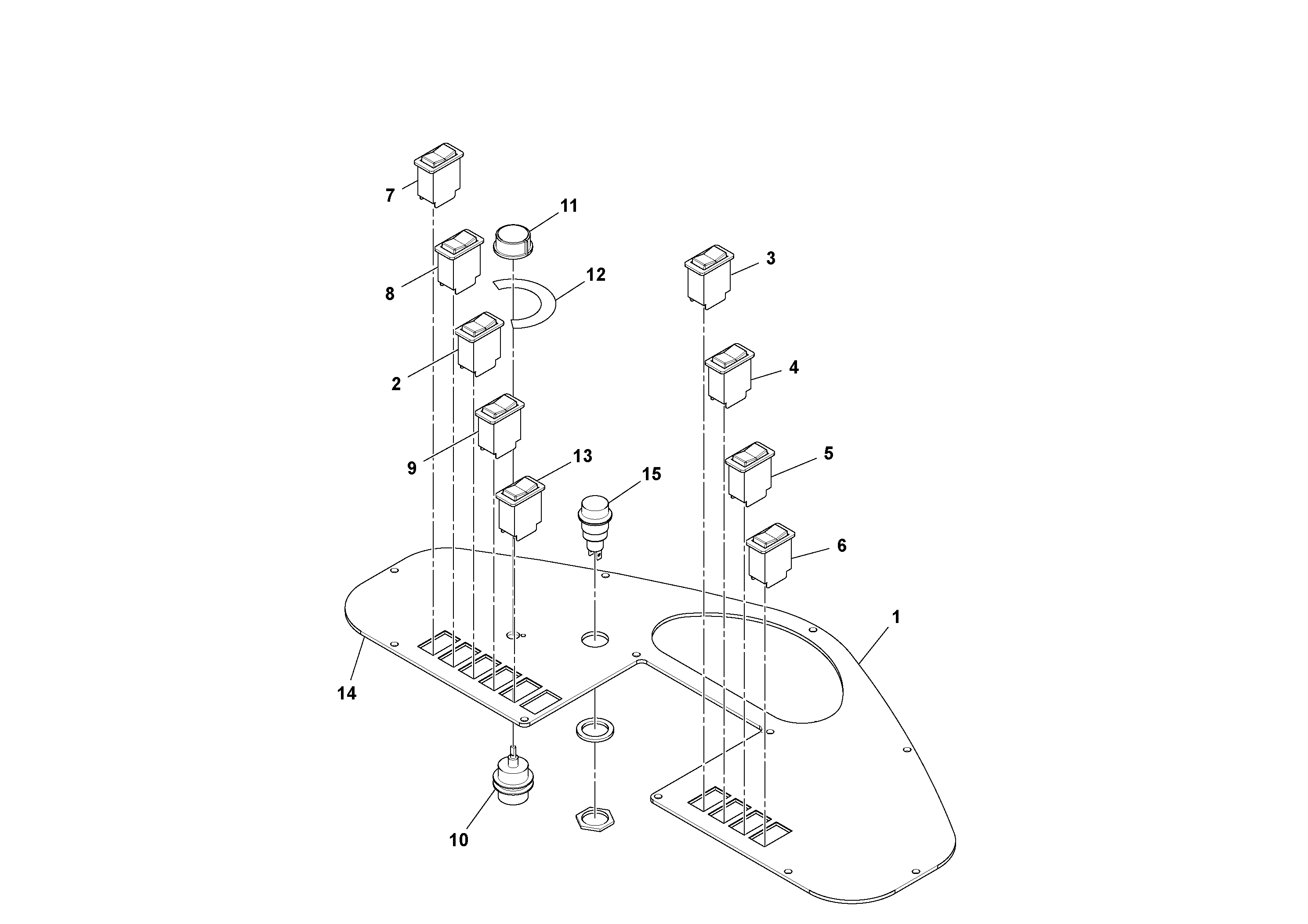 Схема запчастей Volvo SD77DA S/N 197788- - 94906 Gauge Panel Assembly 