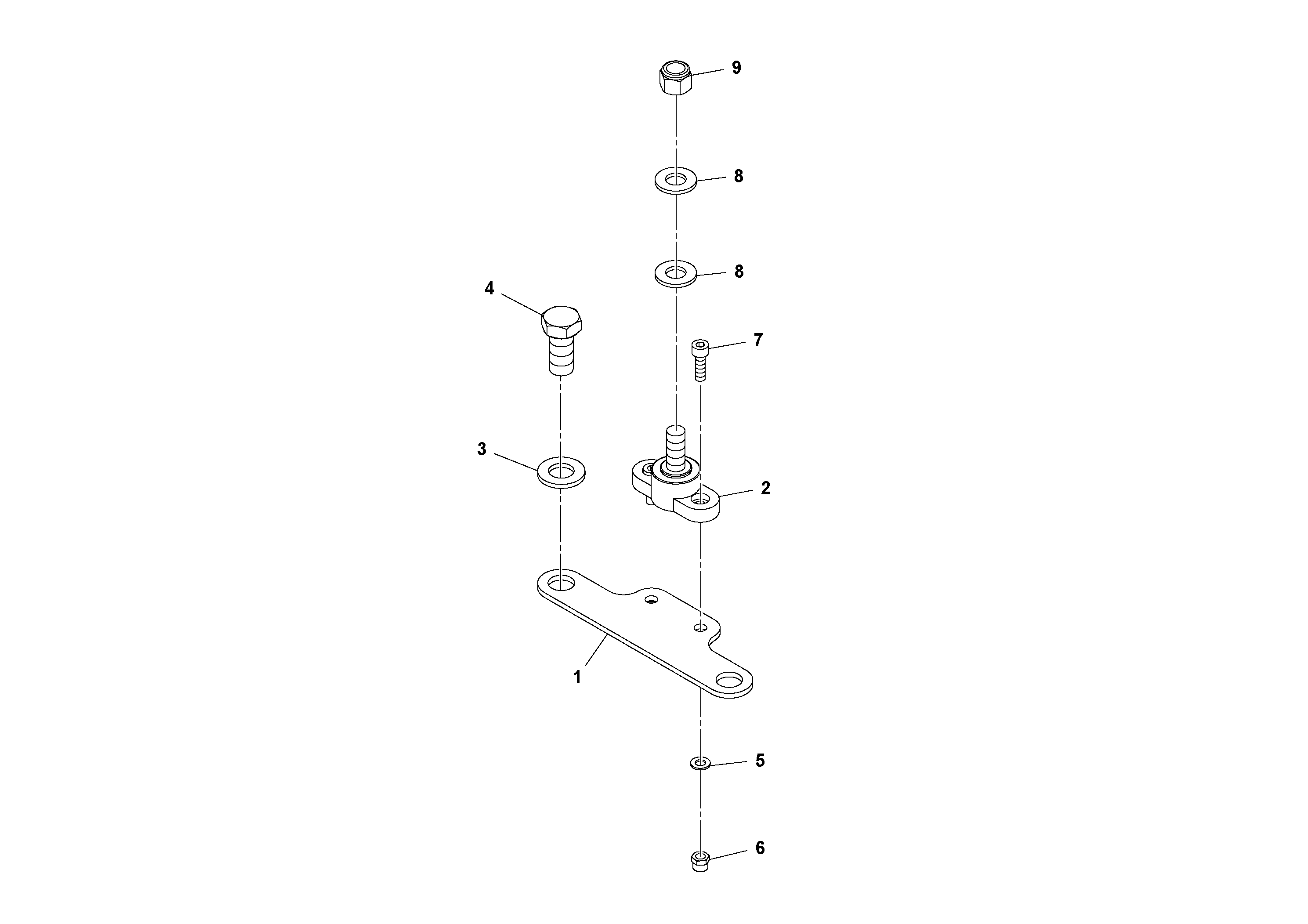 Схема запчастей Volvo SD77DA S/N 197788- - 100958 Insulated Stud Assembly 