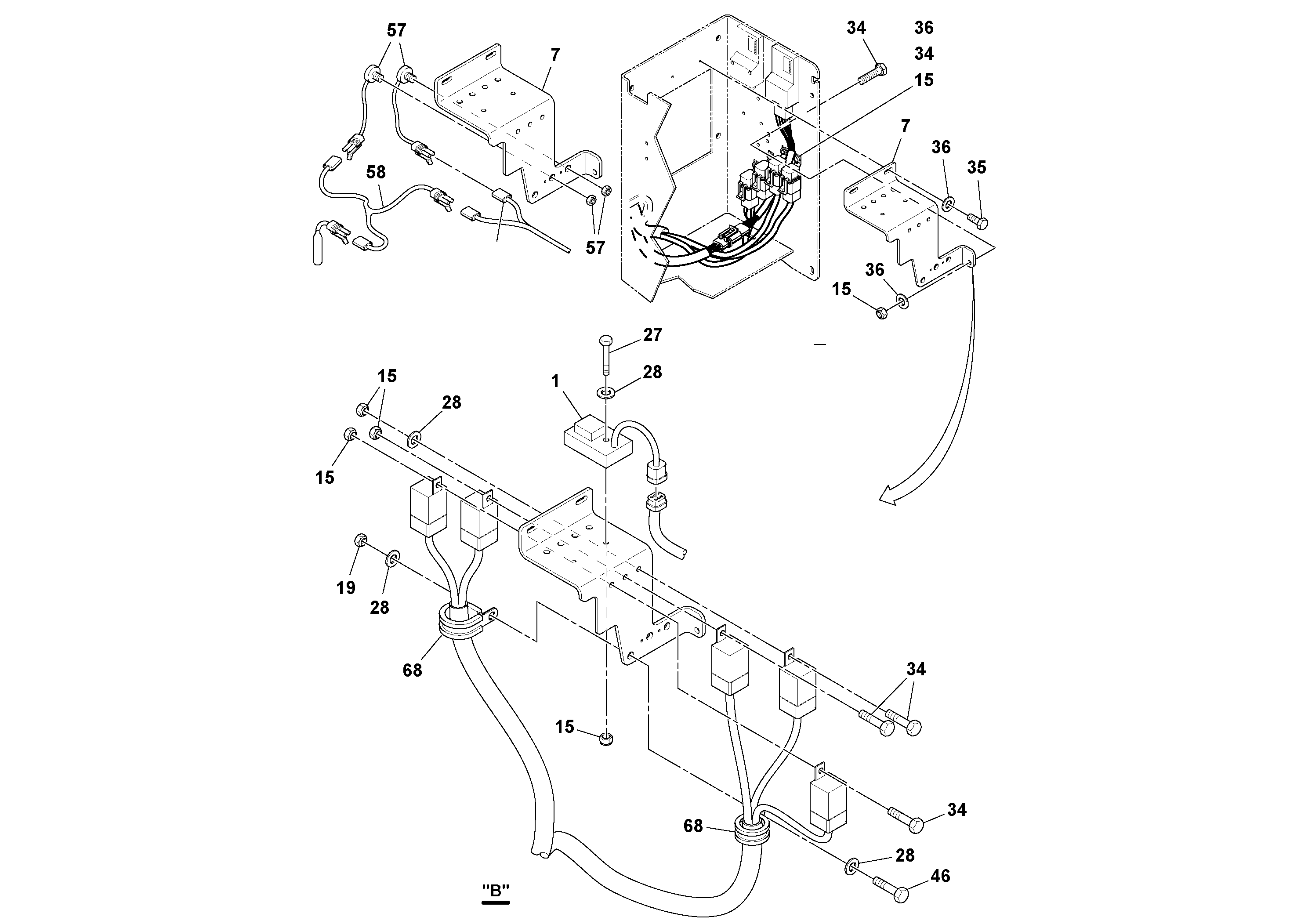 Схема запчастей Volvo SD77DA S/N 197788- - 39315 Main Cable Harness Installation 