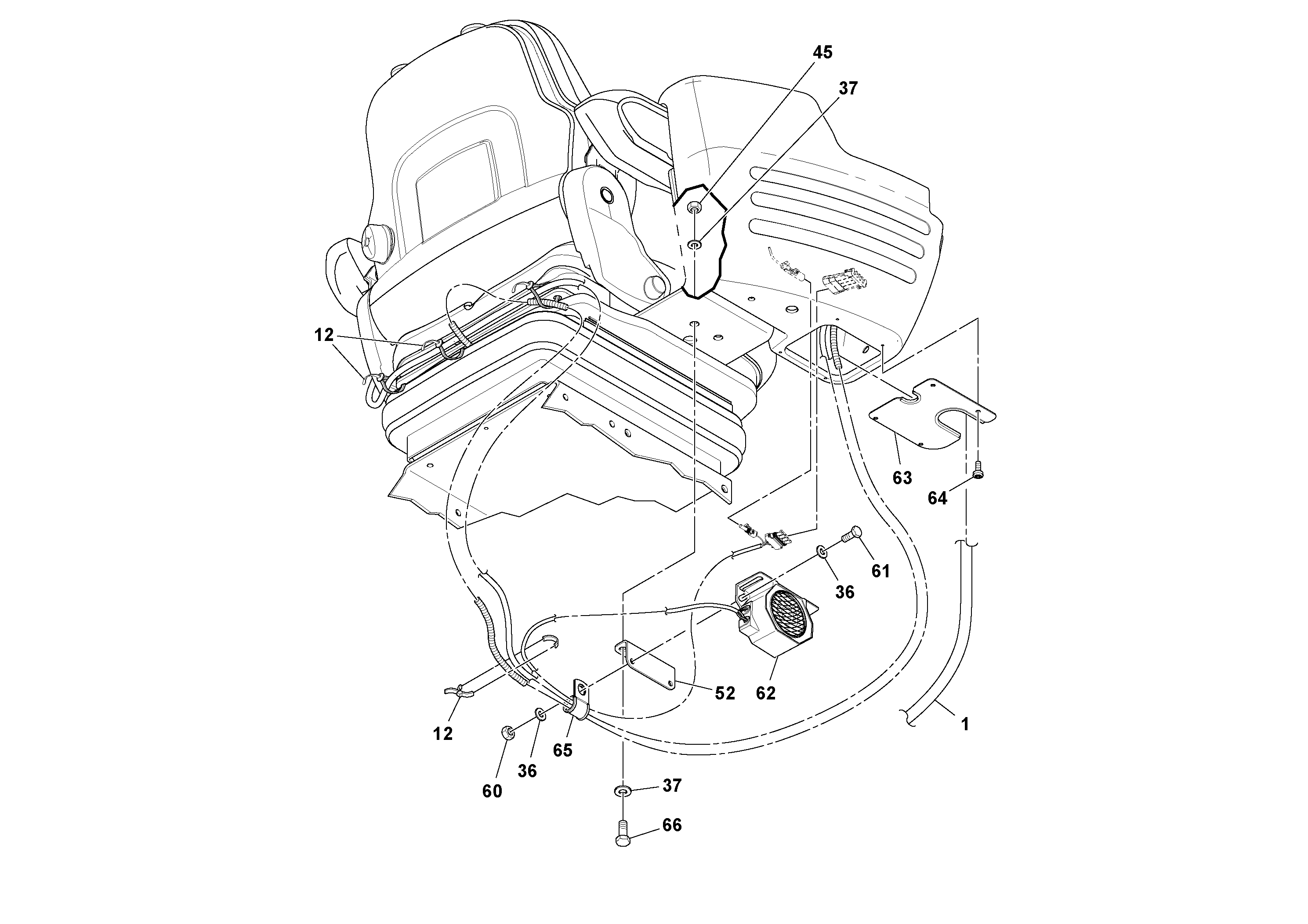 Схема запчастей Volvo SD77DA S/N 197788- - 40227 Main Cable Harness Installation 
