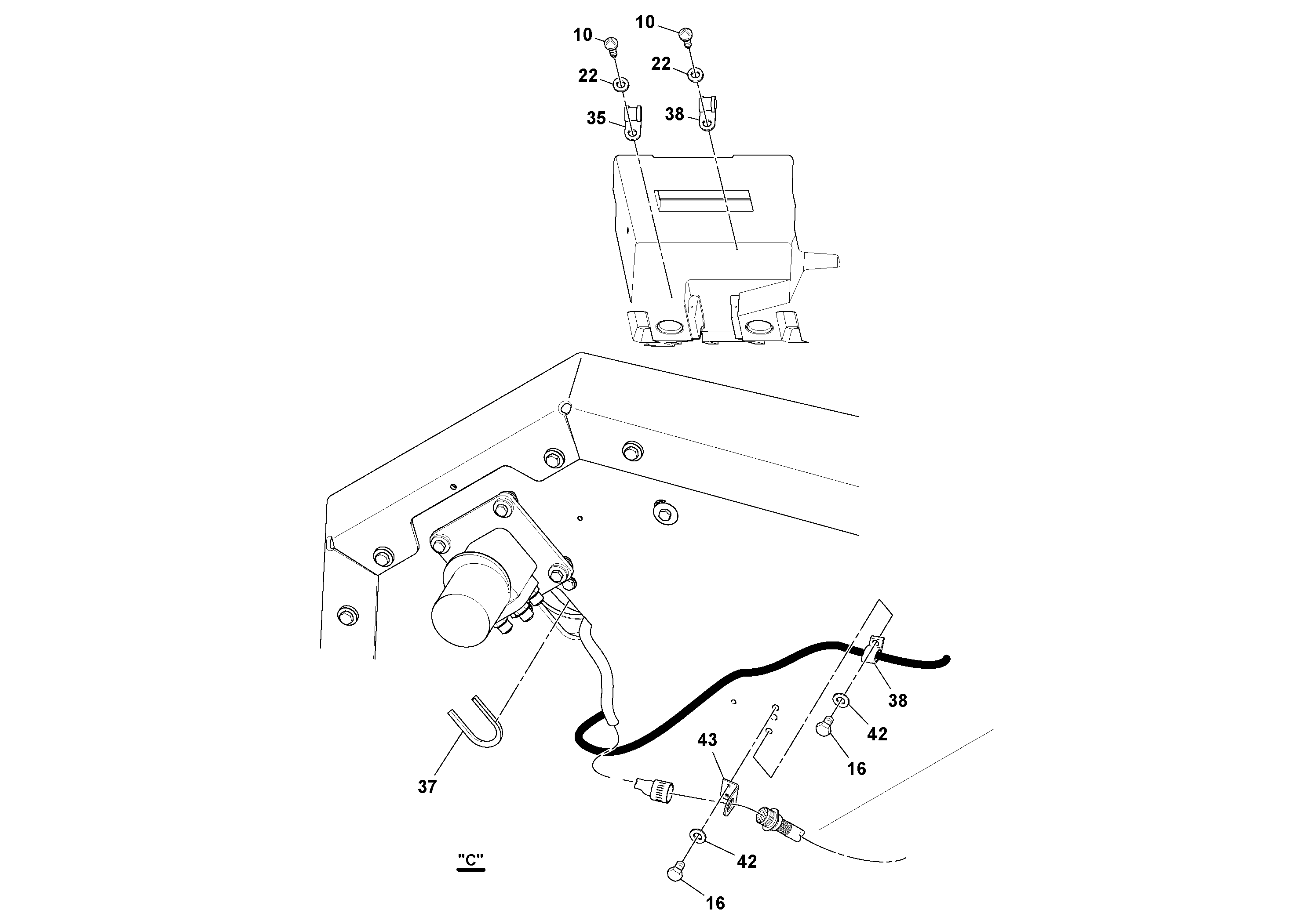 Схема запчастей Volvo SD77DA S/N 197788- - 50829 Main Cable Harness Installation 