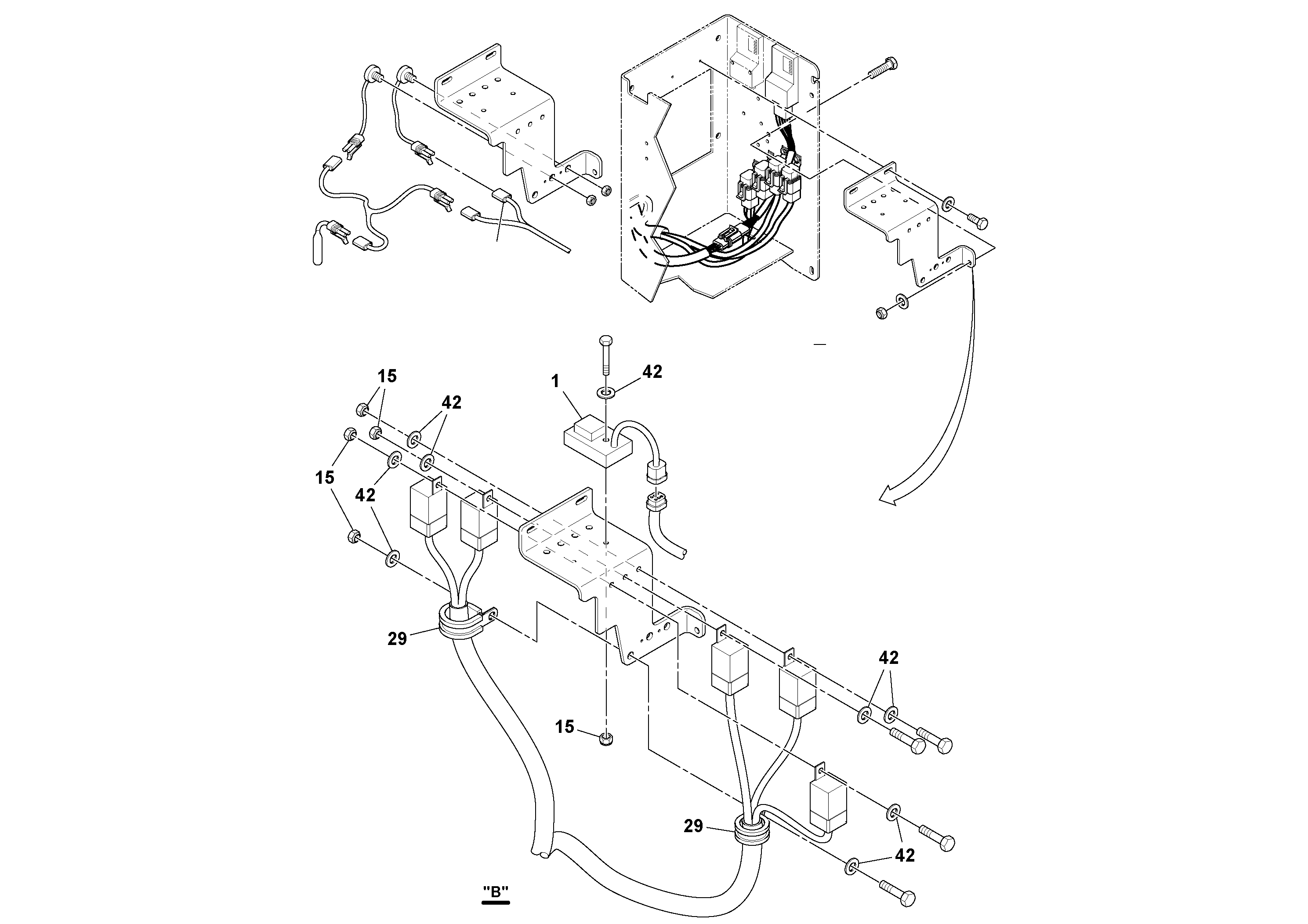 Схема запчастей Volvo SD77DA S/N 197788- - 50830 Main Cable Harness Installation 