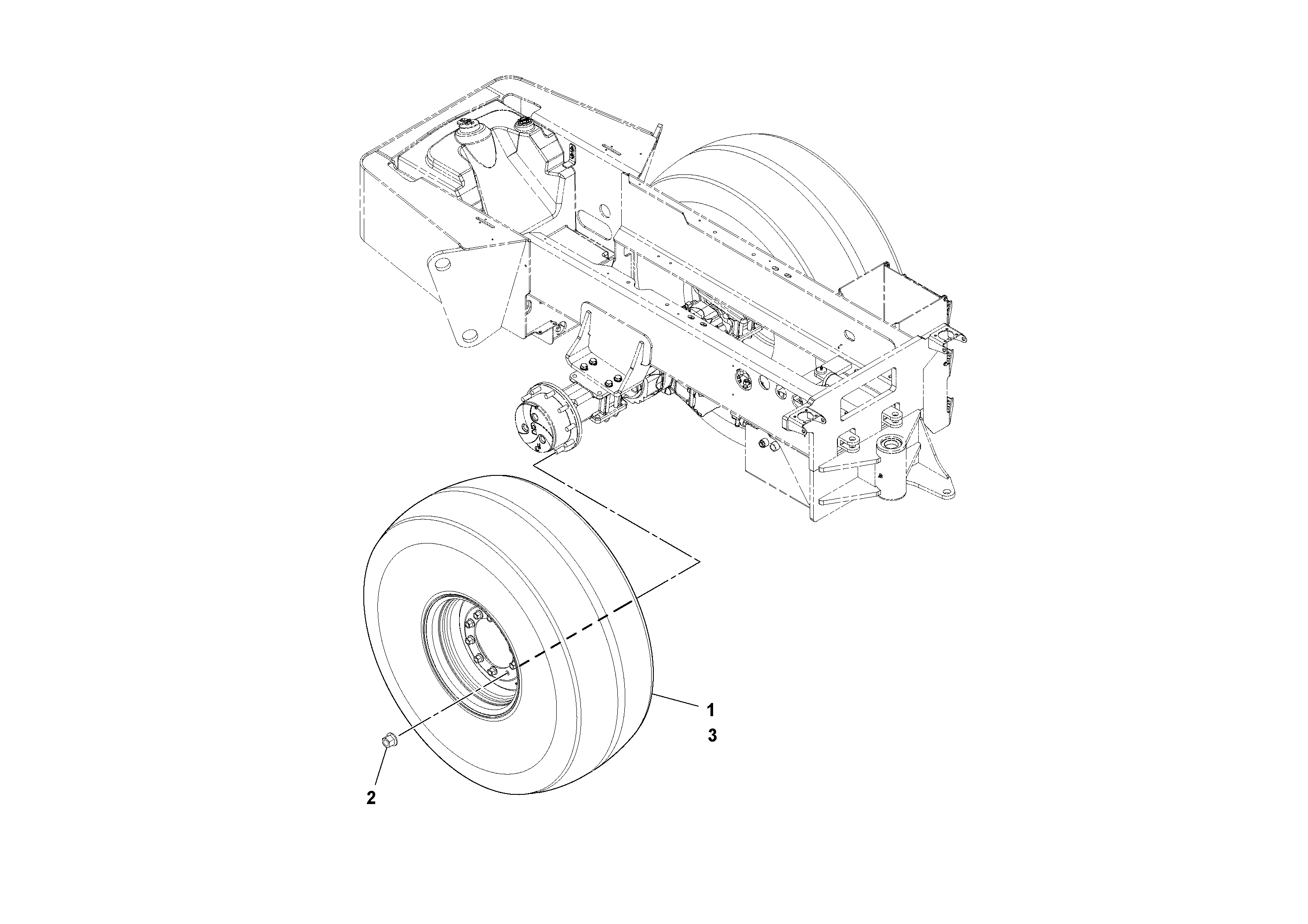 Схема запчастей Volvo SD77DA S/N 197788- - 39088 Tire and Wheel Assembly 