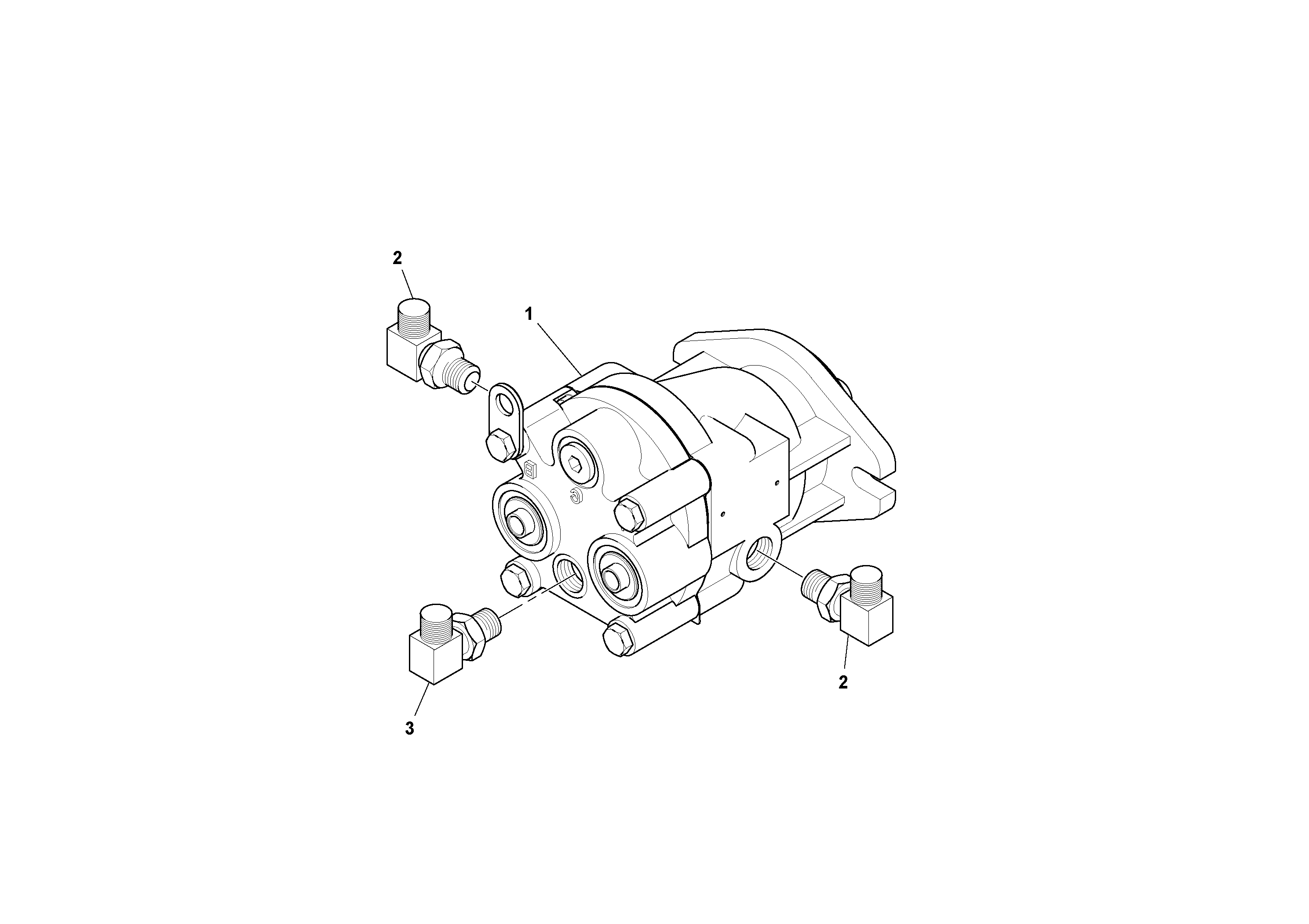 Схема запчастей Volvo SD77DA S/N 197788- - 100169 Vibration Motor Assembly 