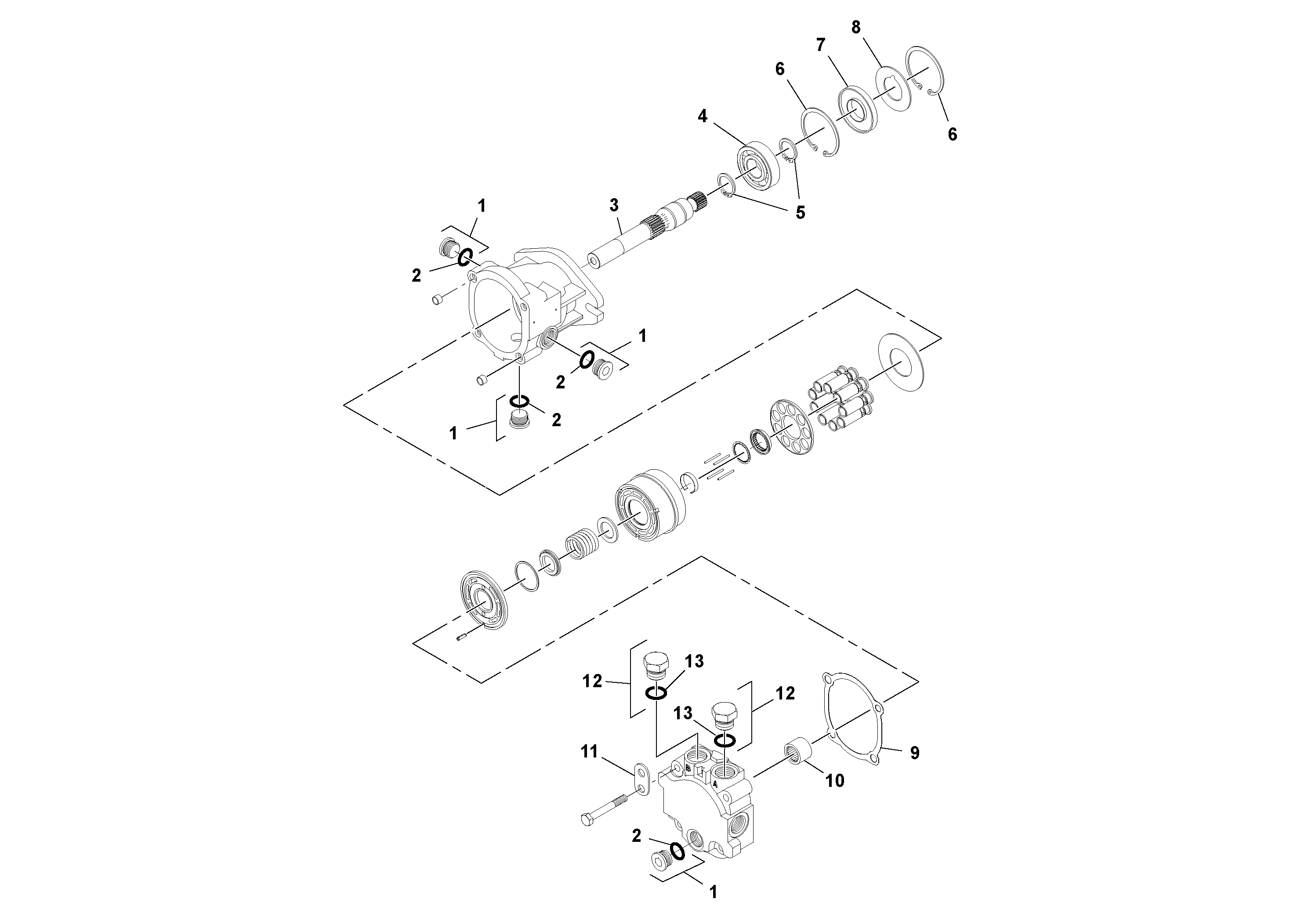 Схема запчастей Volvo SD77DA S/N 197788- - 49487 Vibration Motor 