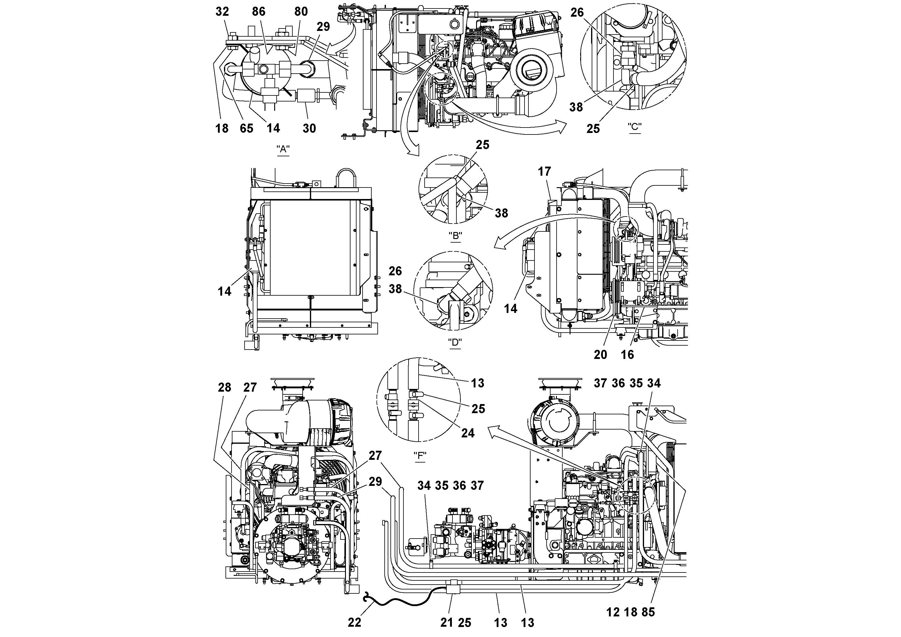 Схема запчастей Volvo SD77DA S/N 197788- - 41164 Cab With Heater and Air Conditioning 
