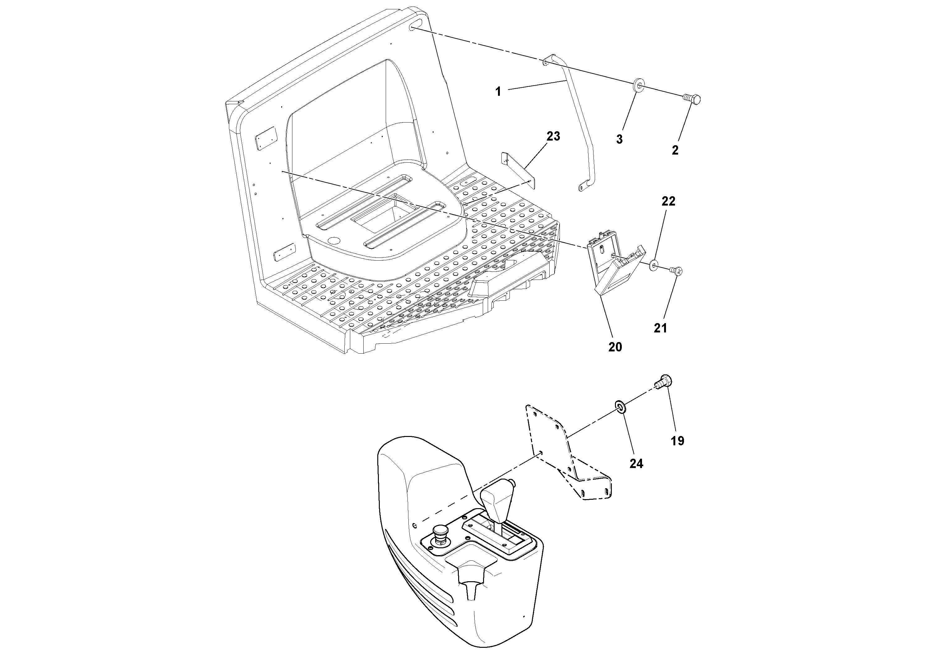 Схема запчастей Volvo SD77DA S/N 197788- - 43484 Operators Platform Installation 