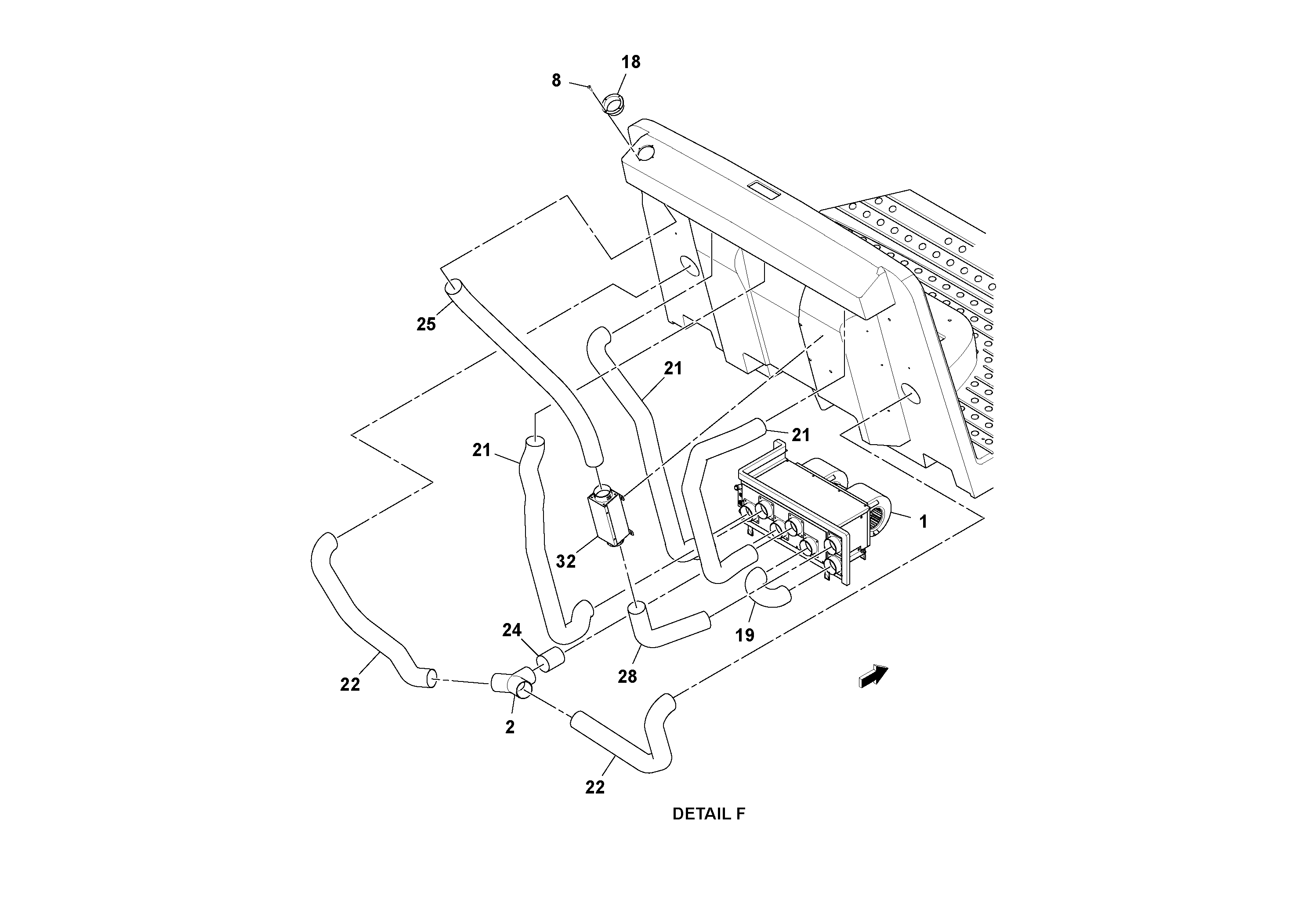 Схема запчастей Volvo SD77DA S/N 197788- - 106015 Cab Heater Assembly 
