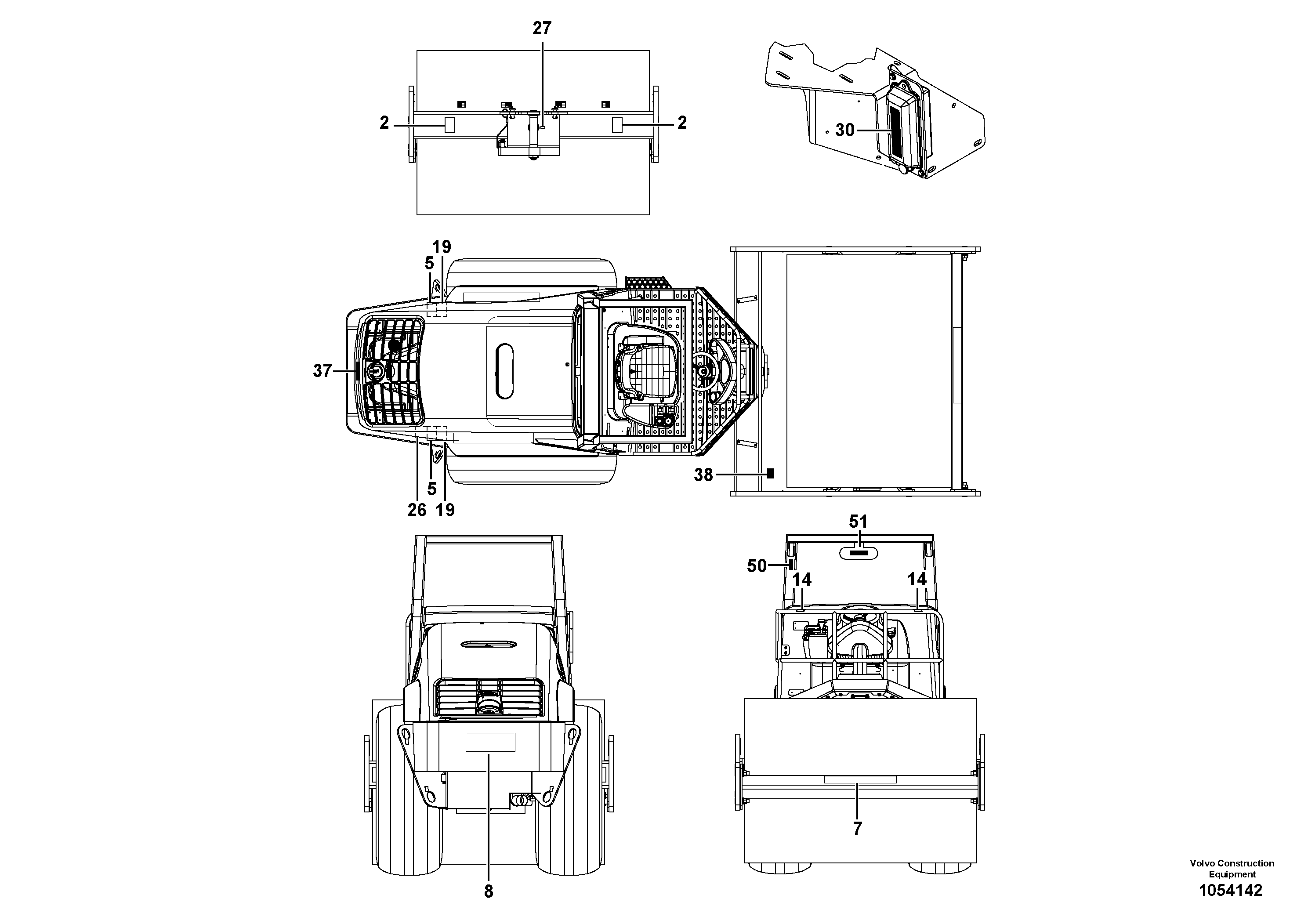 Схема запчастей Volvo SD77DA S/N 197788- - 98513 Decal Installation 