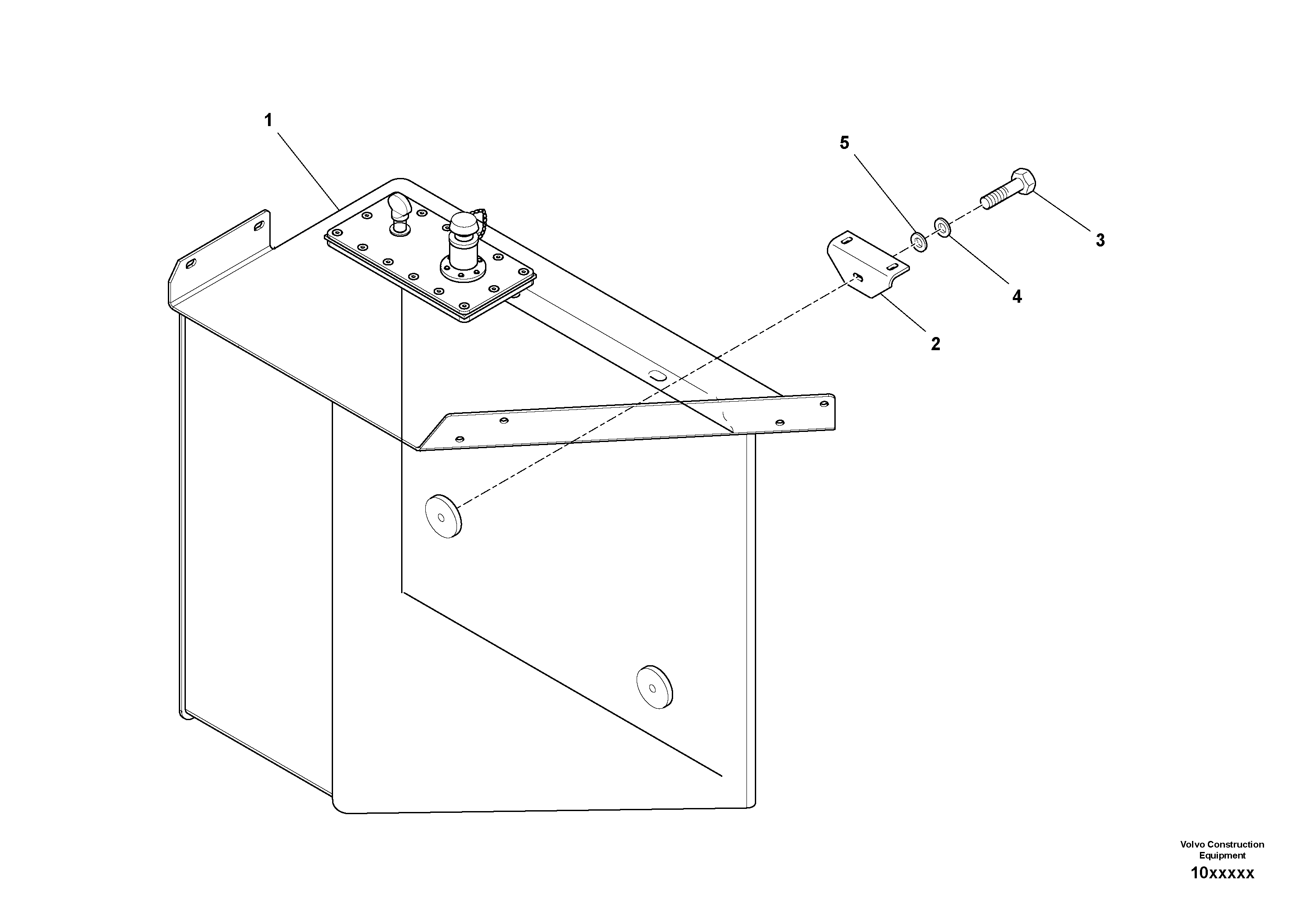 Схема запчастей Volvo SD110C/SD110 - 86102 Fuel Tank Installation 
