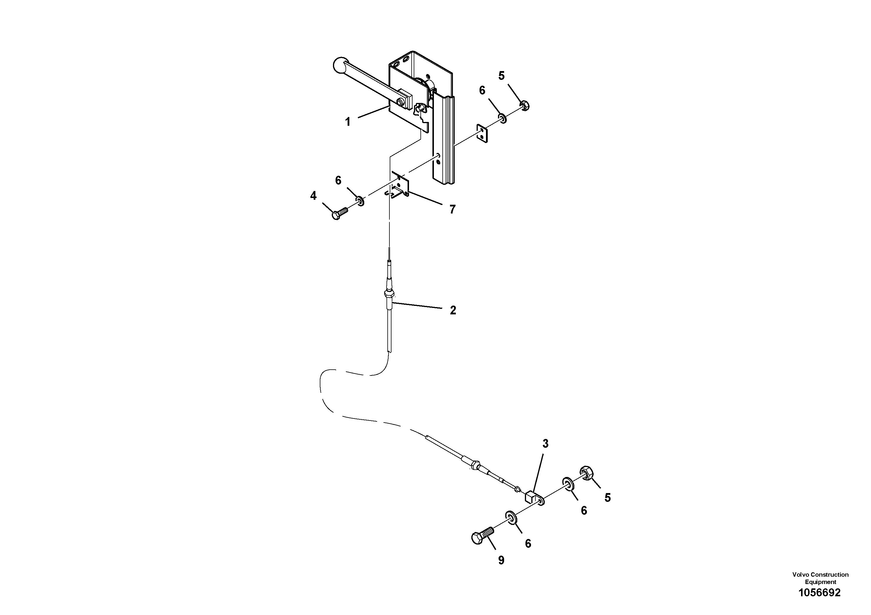 Схема запчастей Volvo SD110C/SD110 - 82159 Throttle Installation Assembly 