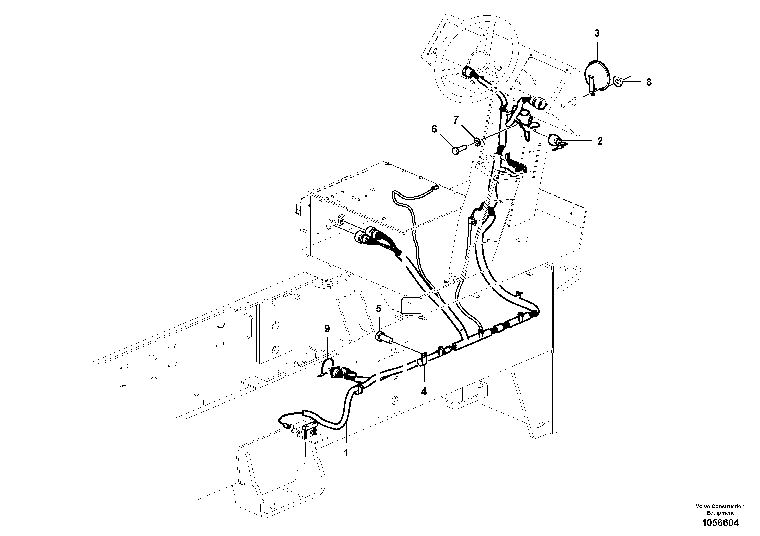 Схема запчастей Volvo SD110C/SD110 - 81830 Cable Harness Installation 