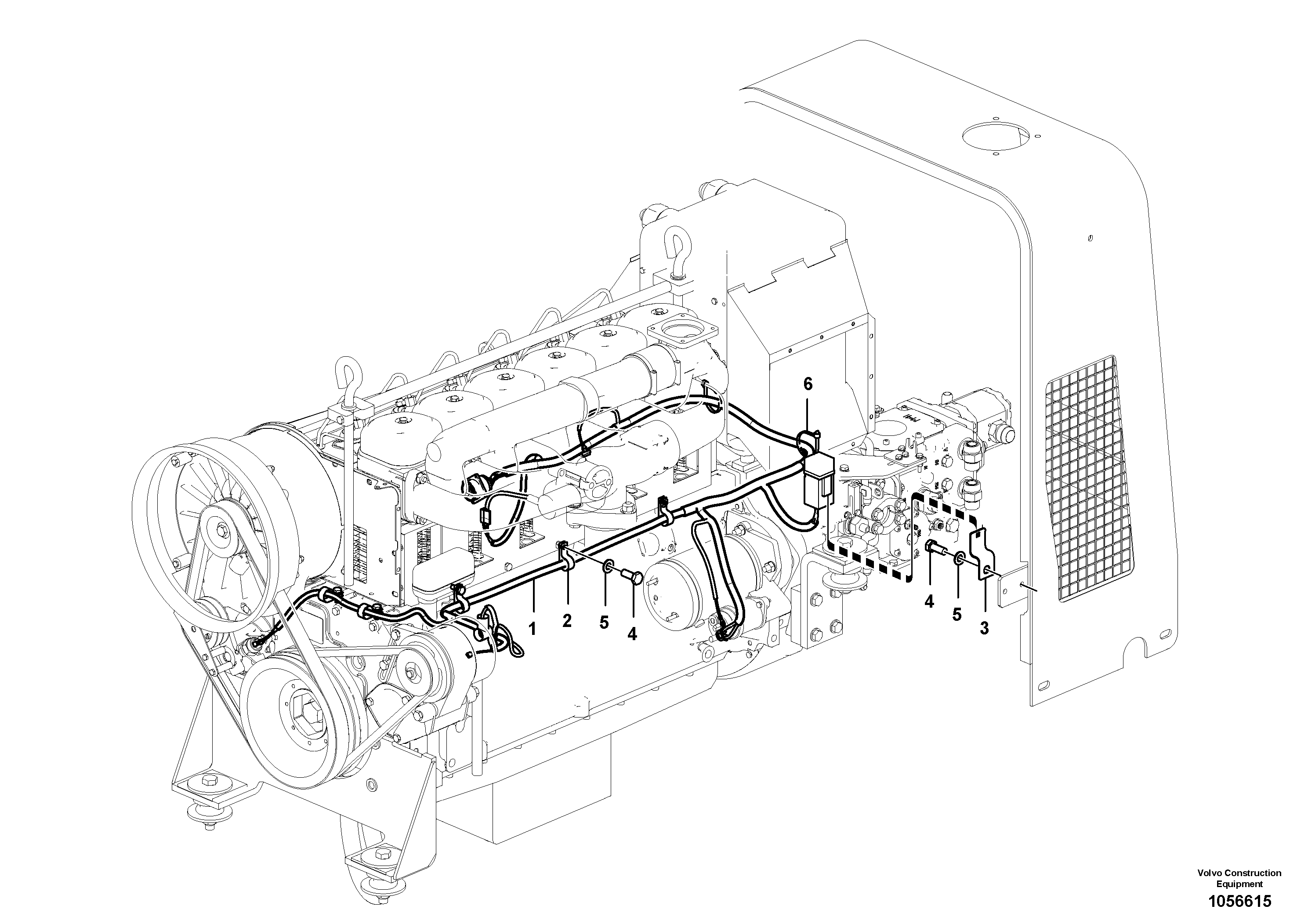Схема запчастей Volvo SD110C/SD110 - 84731 Cable harness, engine 