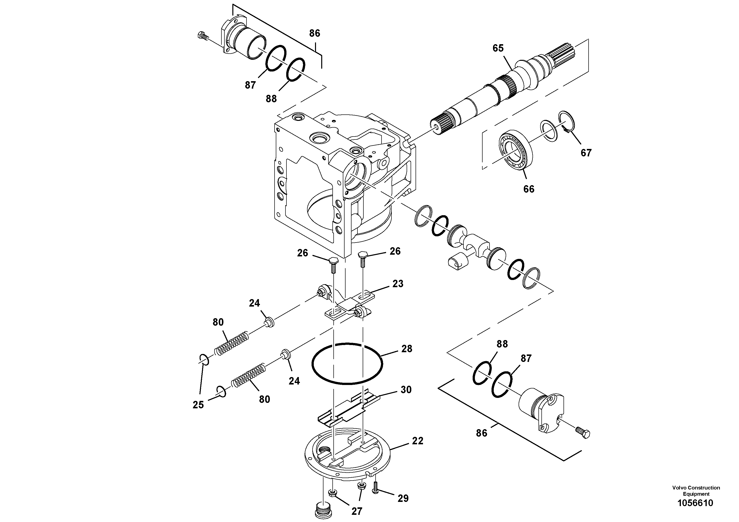 Схема запчастей Volvo SD110C/SD110 - 82571 Propulsion Pump 