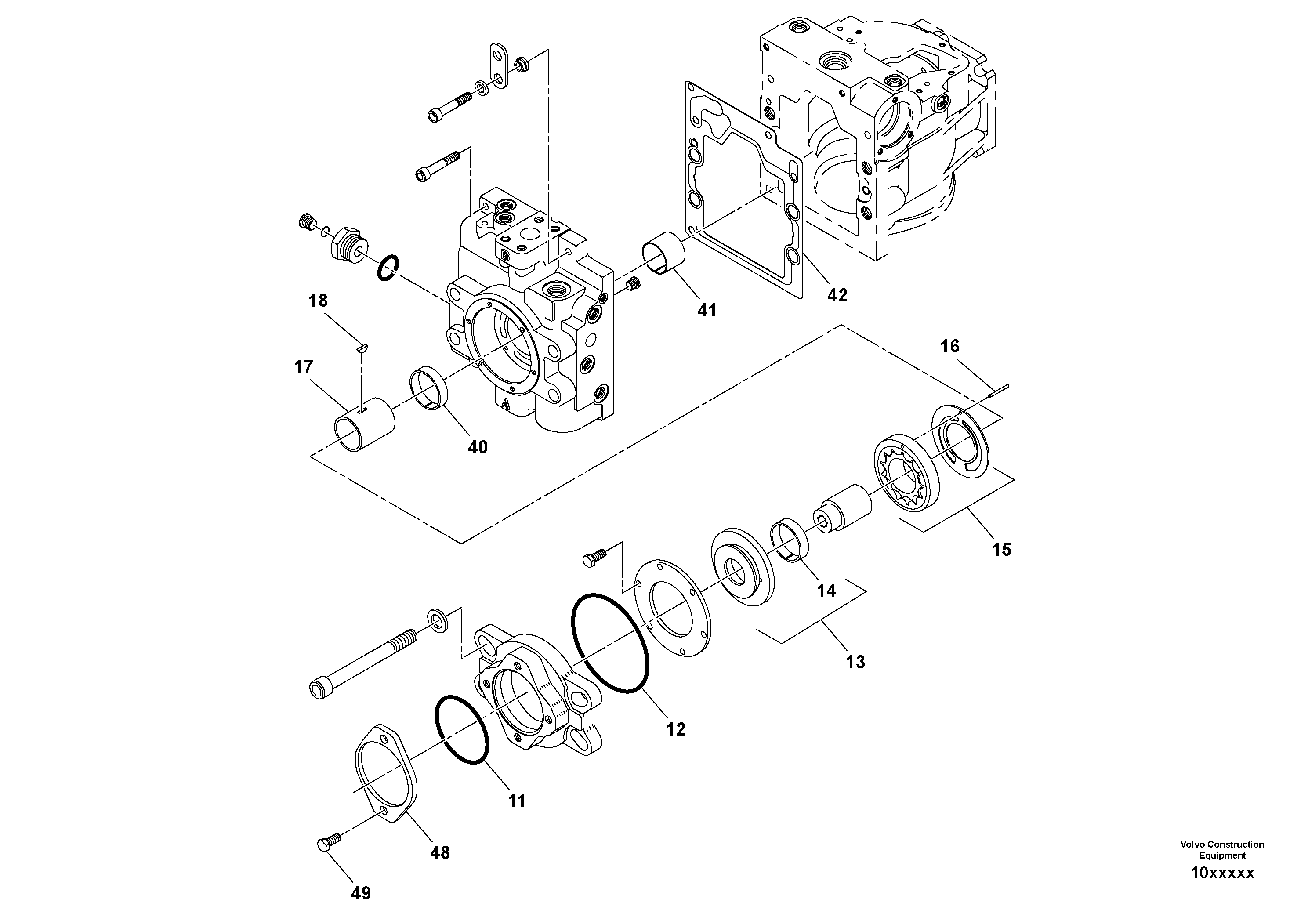 Схема запчастей Volvo SD110C/SD110 - 86398 Propulsion Pump 