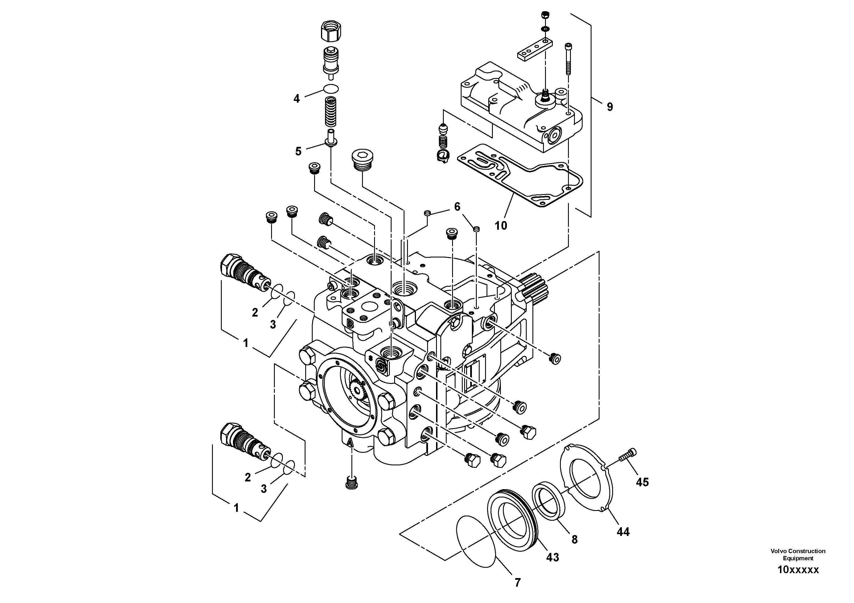 Схема запчастей Volvo SD110C/SD110 - 87881 Propulsion Pump 