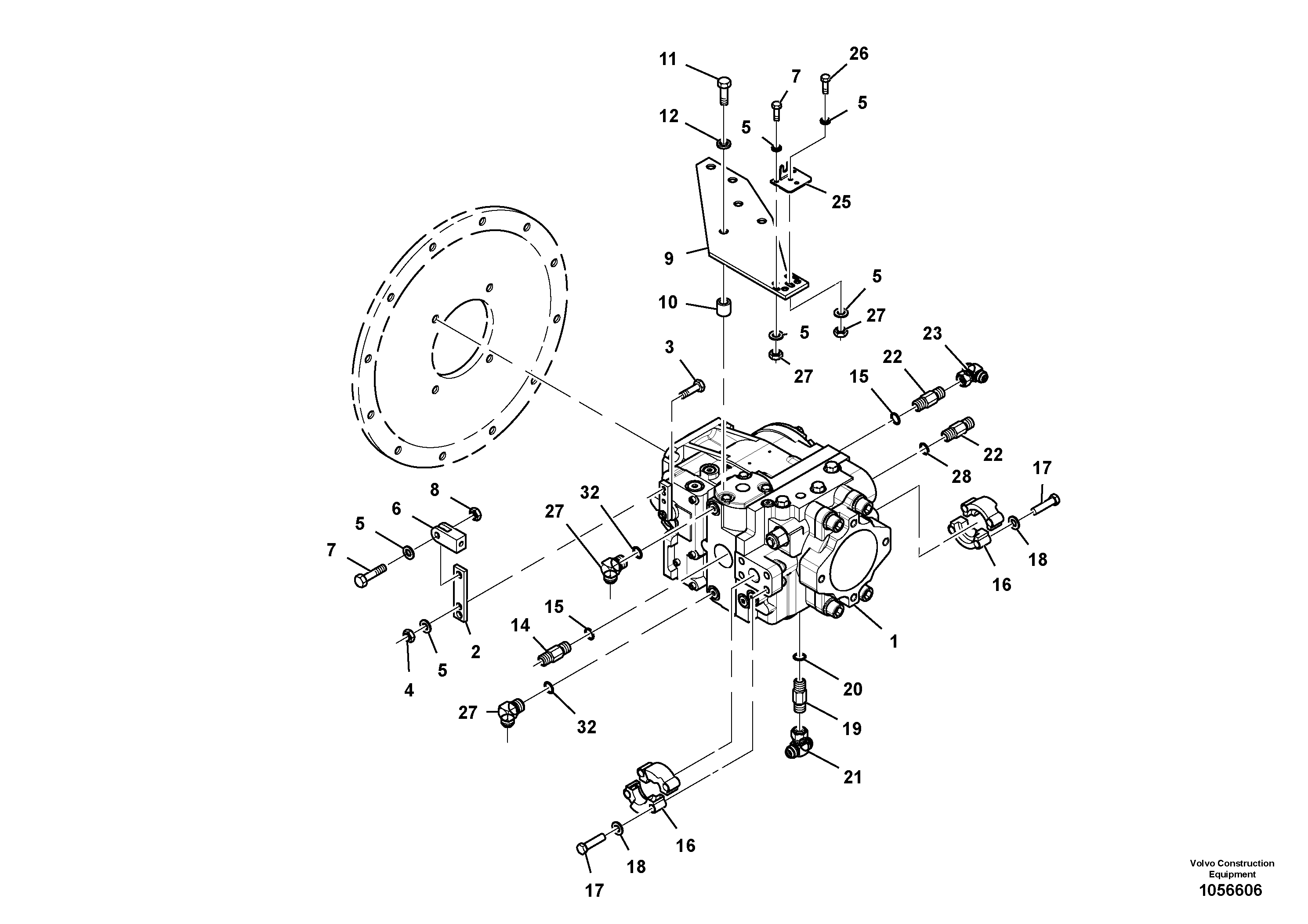 Схема запчастей Volvo SD110C/SD110 - 89415 Propulsion Pump Assembly 