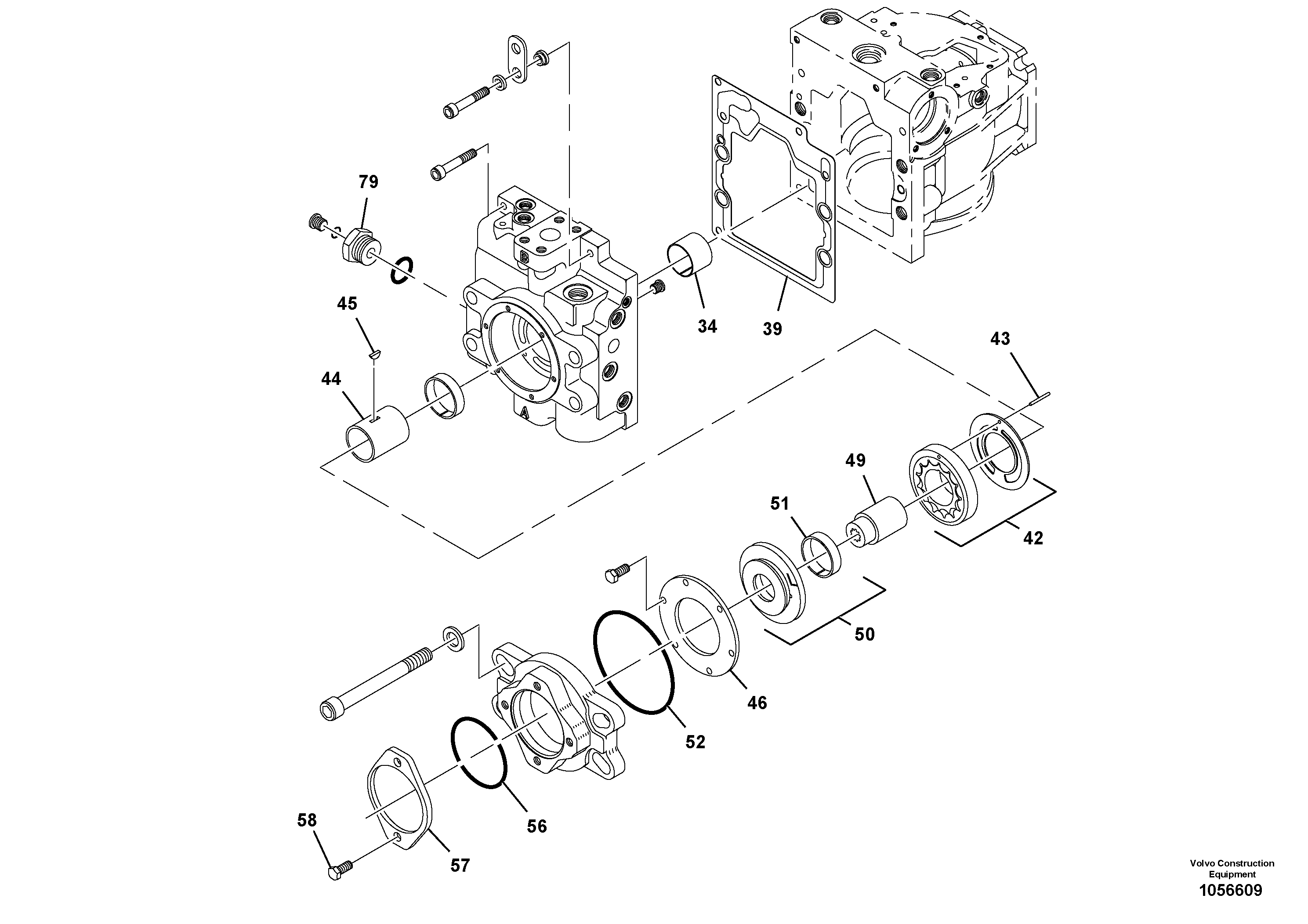 Схема запчастей Volvo SD110C/SD110 - 90979 Propulsion Pump 