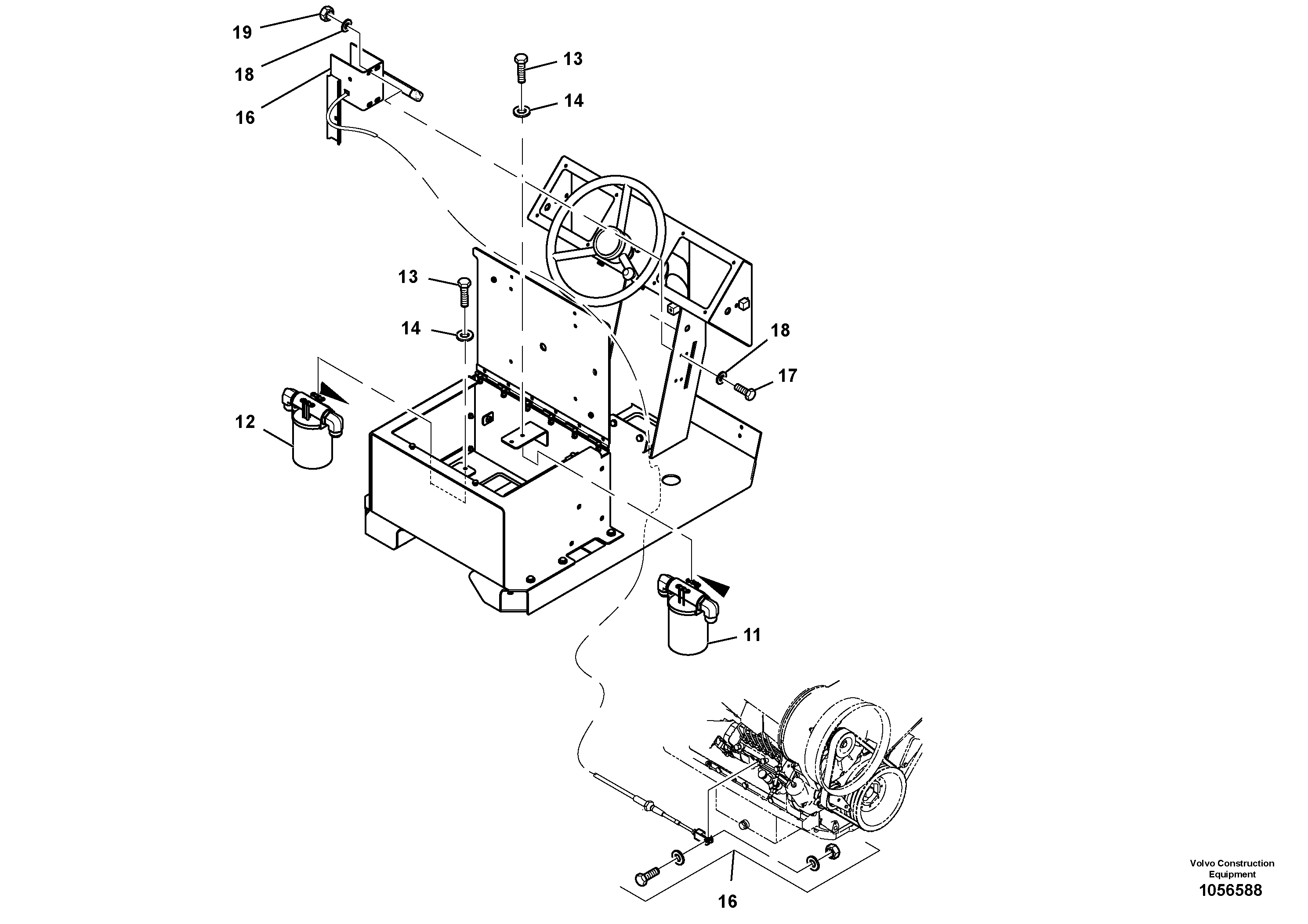 Схема запчастей Volvo SD110C/SD110 - 85967 Operators Platform Assembly 
