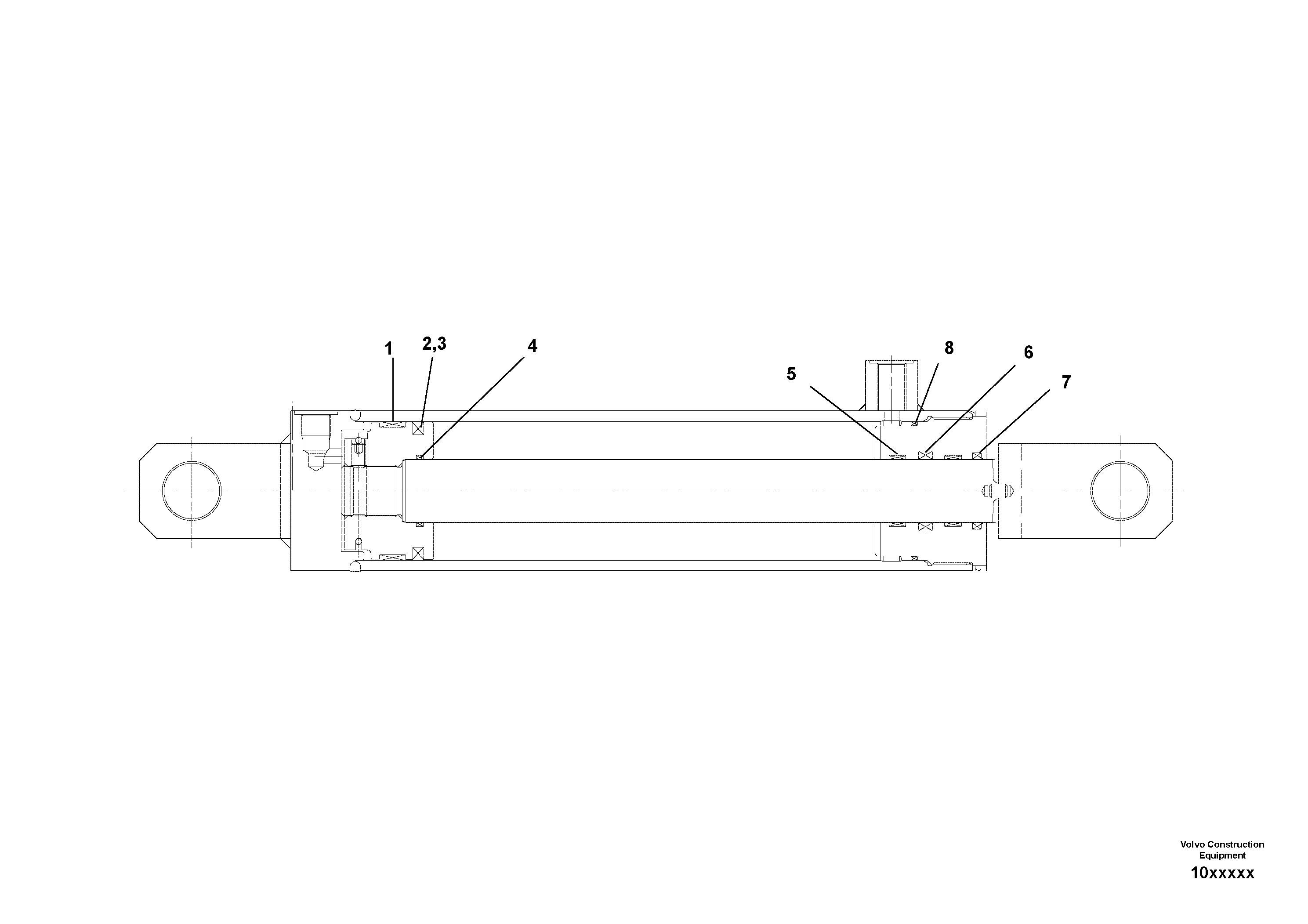 Схема запчастей Volvo SD110C/SD110 - 84950 Гидроцилиндр 