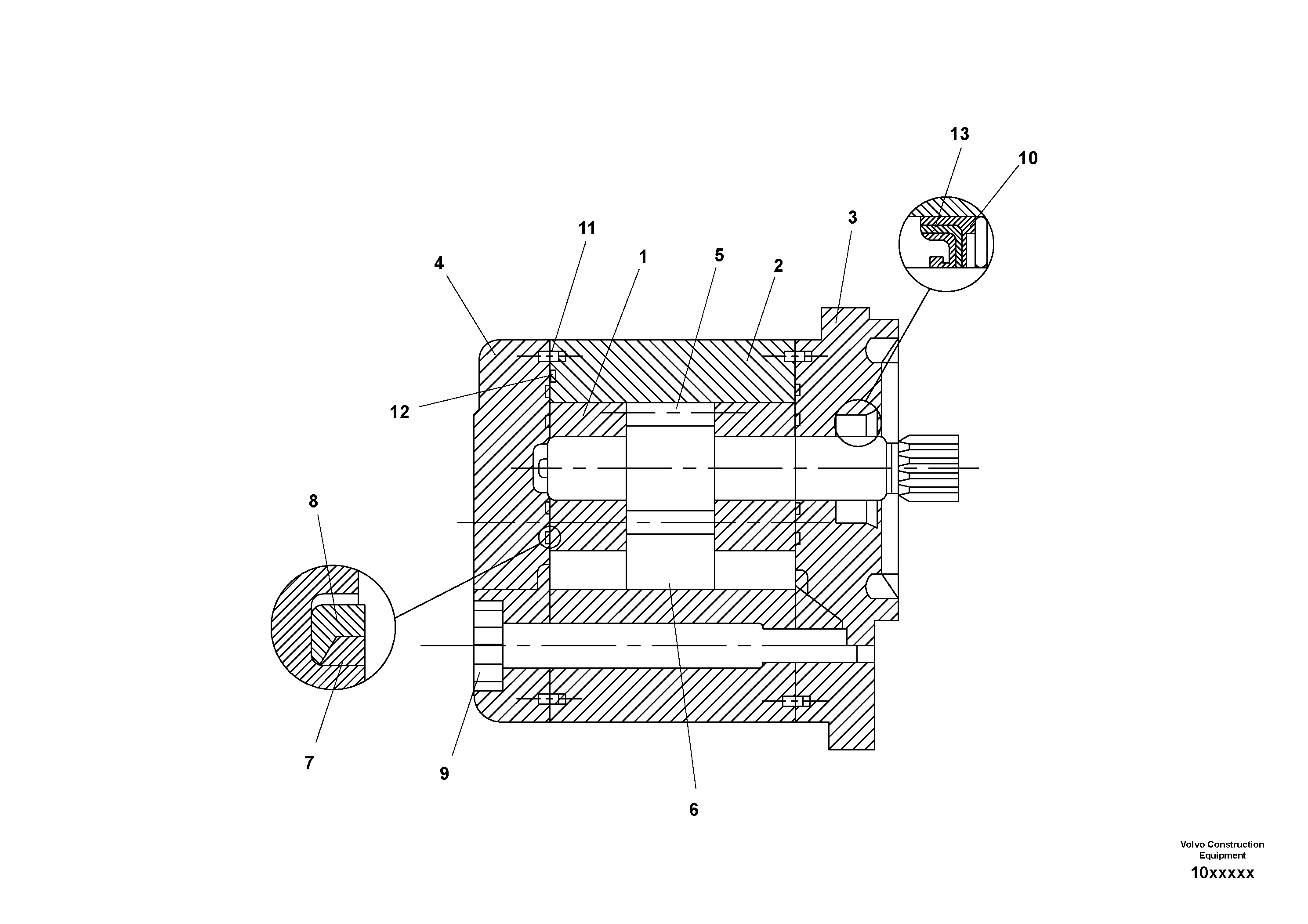 Схема запчастей Volvo SD110C/SD110 - 91001 Гидронасос рулевой 