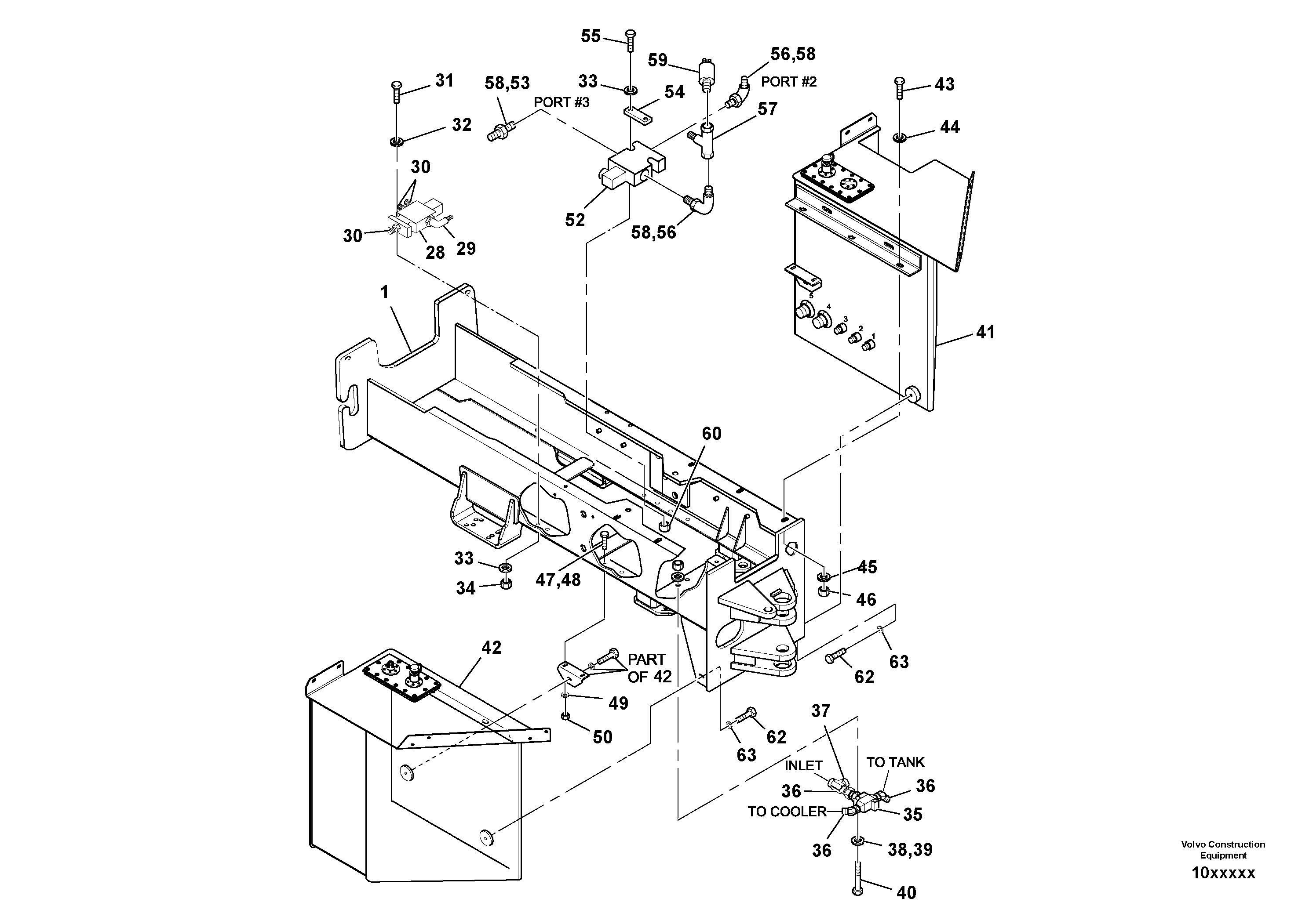 Схема запчастей Volvo SD110C/SD110 - 89712 Frame Installation 