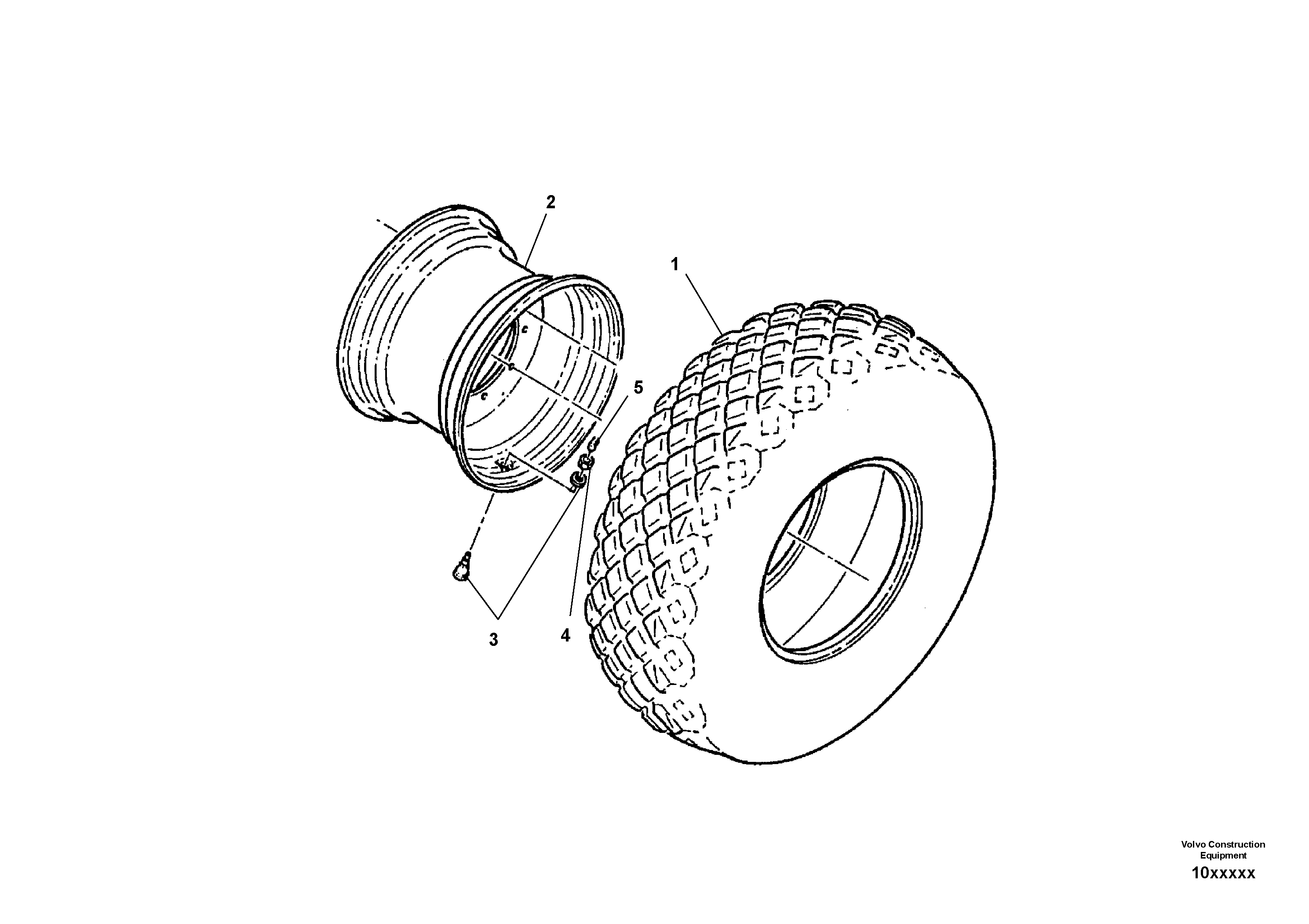 Схема запчастей Volvo SD110C/SD110 - 82381 Tire and Wheel Assembly 