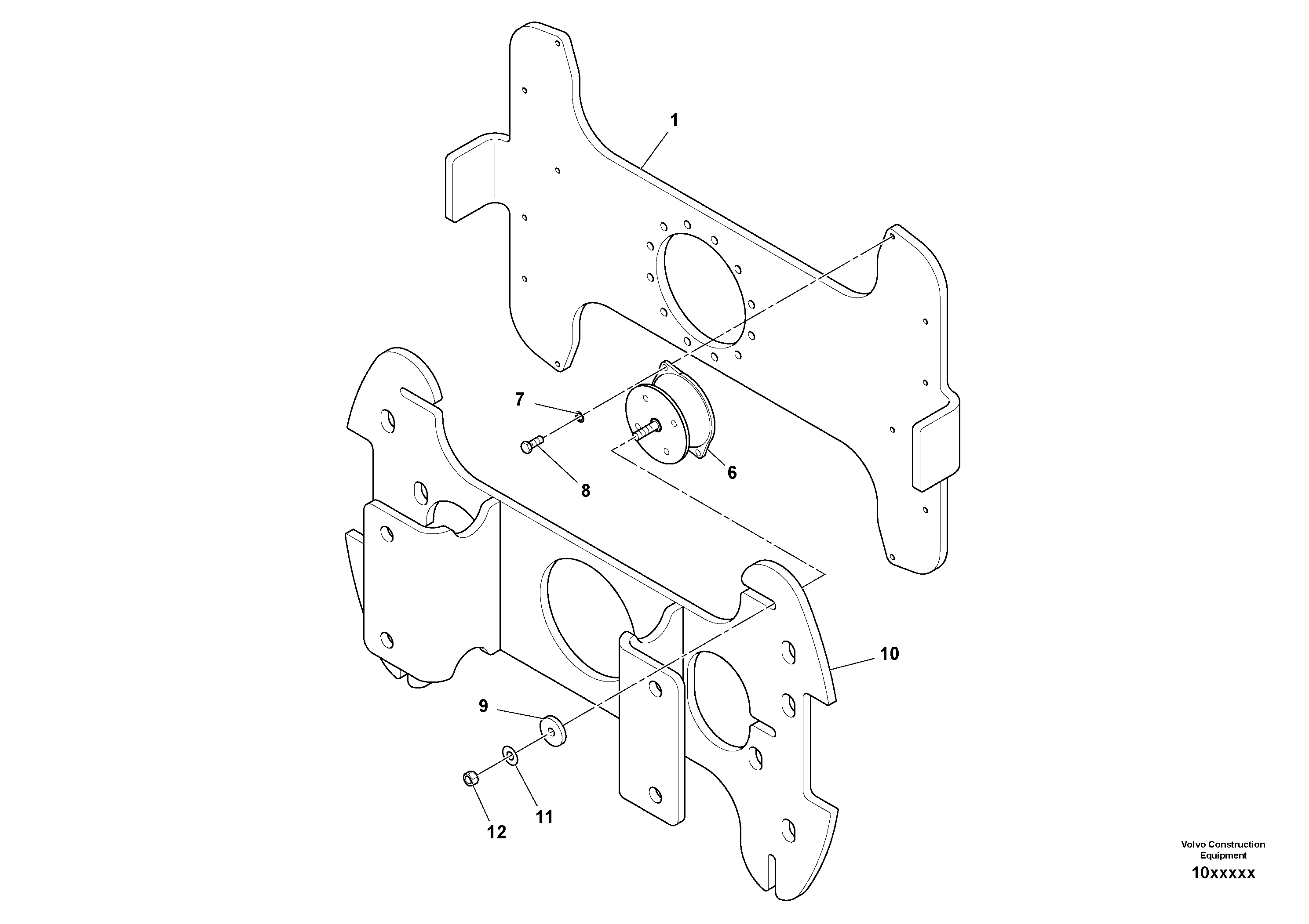 Схема запчастей Volvo SD110C/SD110 - 106482 Carrier Assembly 