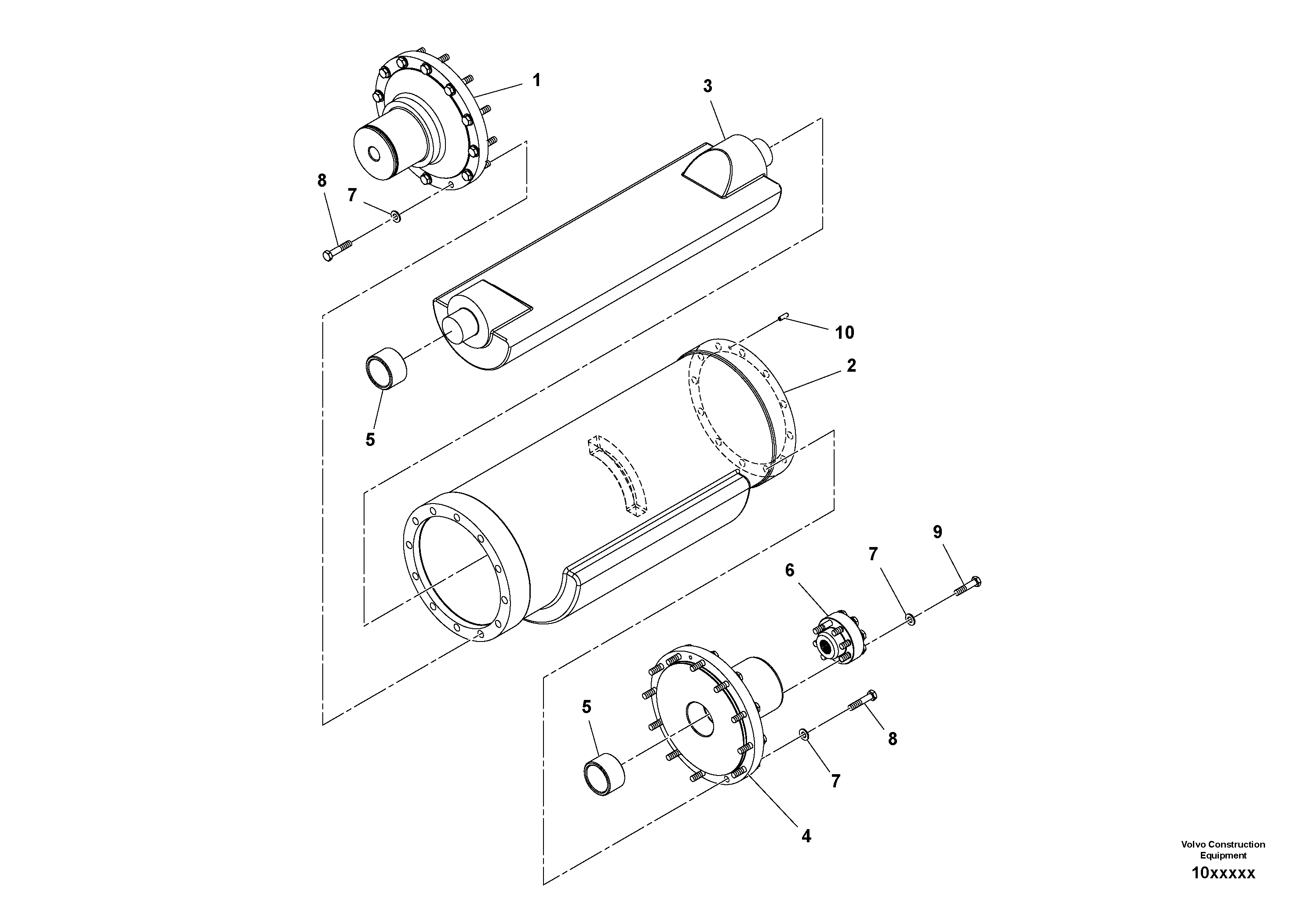 Схема запчастей Volvo SD110C/SD110 - 86723 Eccentric Shaft Assembly 