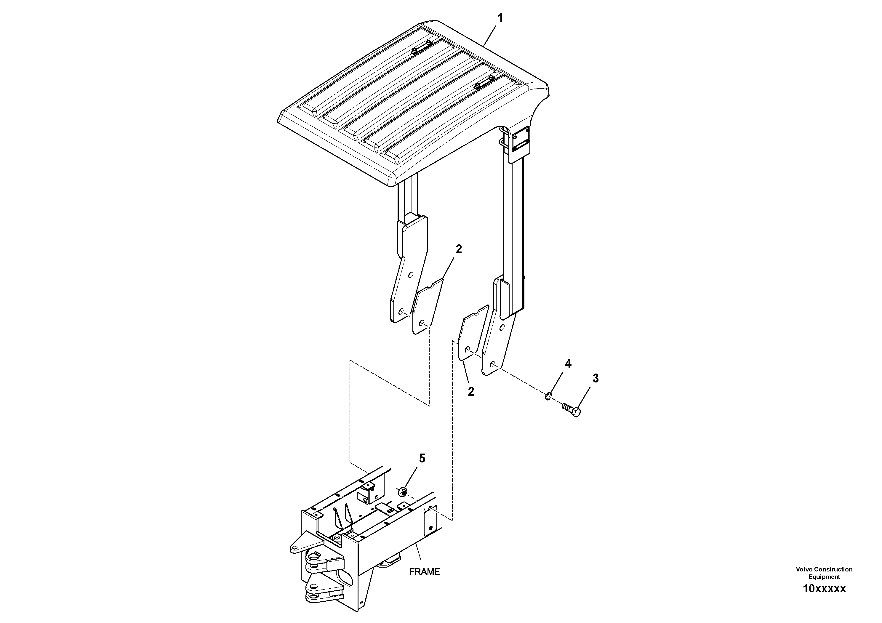 Схема запчастей Volvo SD110C/SD110 - 82762 Sunshade Installation 