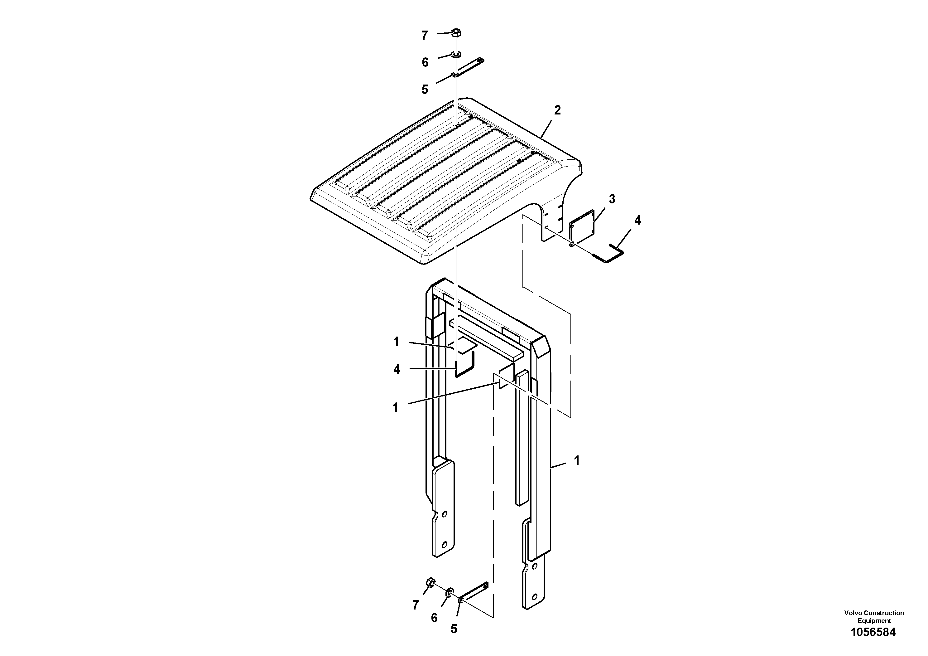 Схема запчастей Volvo SD110C/SD110 - 88280 Sunshade Assembly 