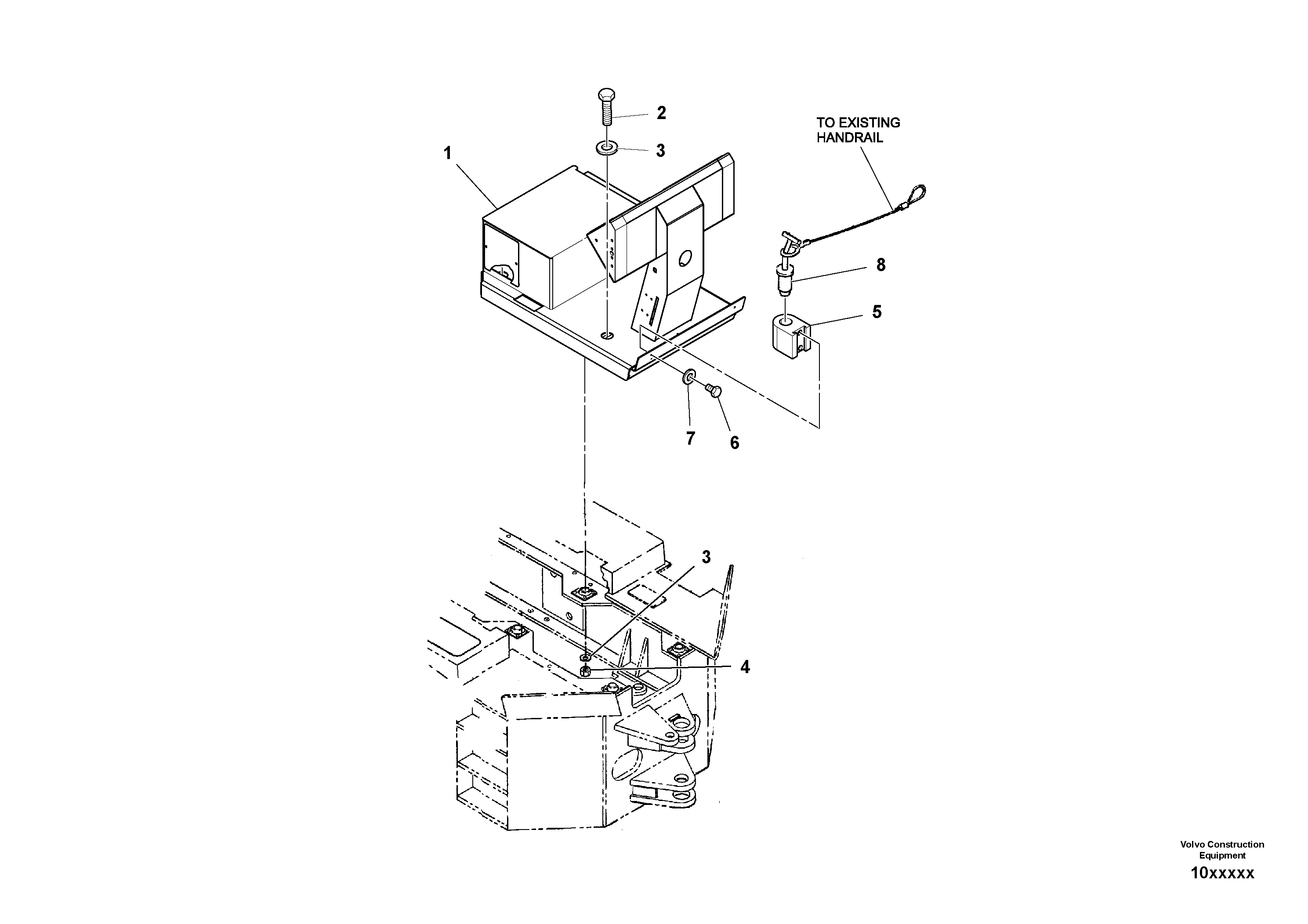 Схема запчастей Volvo SD110C/SD110 - 90592 Operators Platform Installation 