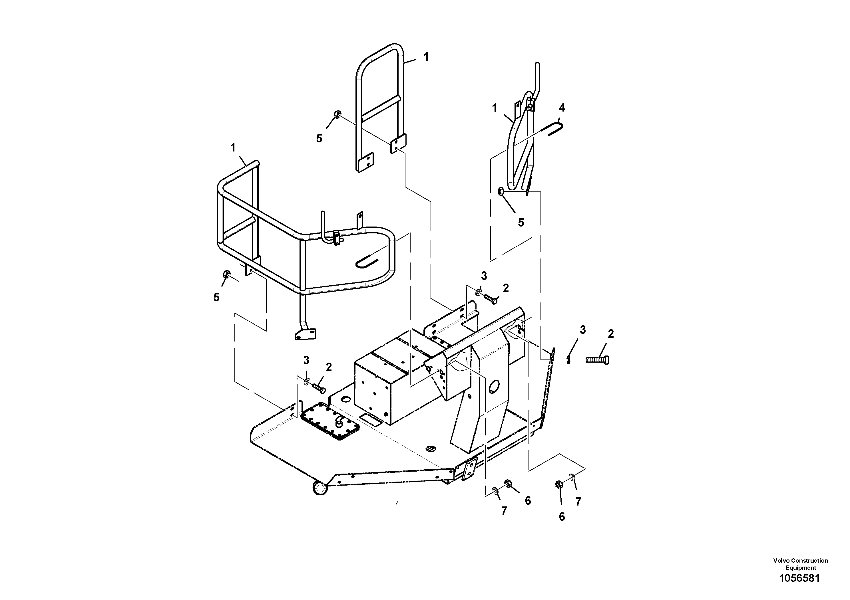 Схема запчастей Volvo SD110C/SD110 - 102632 Railing Installation 