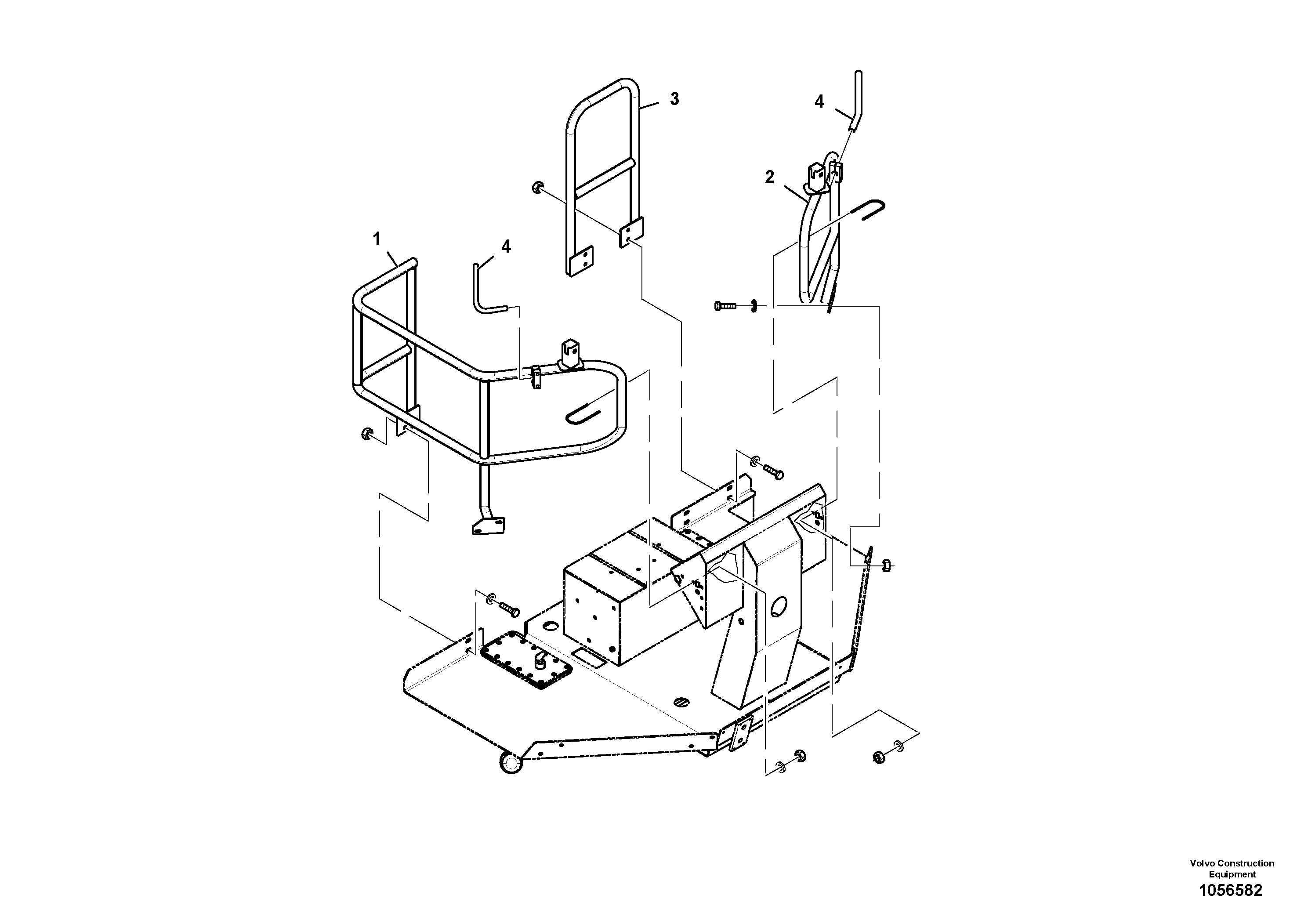 Схема запчастей Volvo SD110C/SD110 - 97637 Railing Assembly 