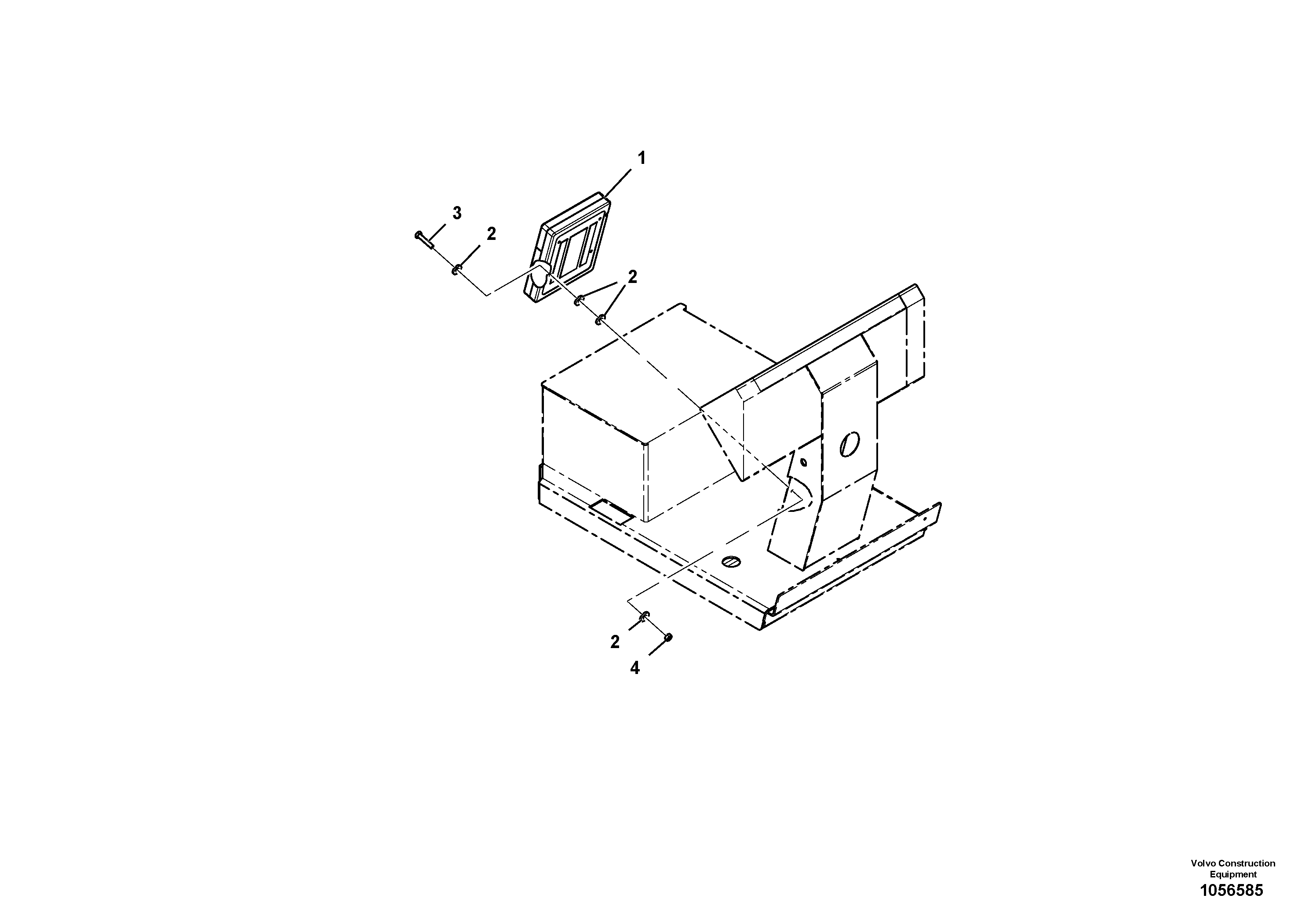 Схема запчастей Volvo SD110C/SD110 - 90570 Manual Case Installation 