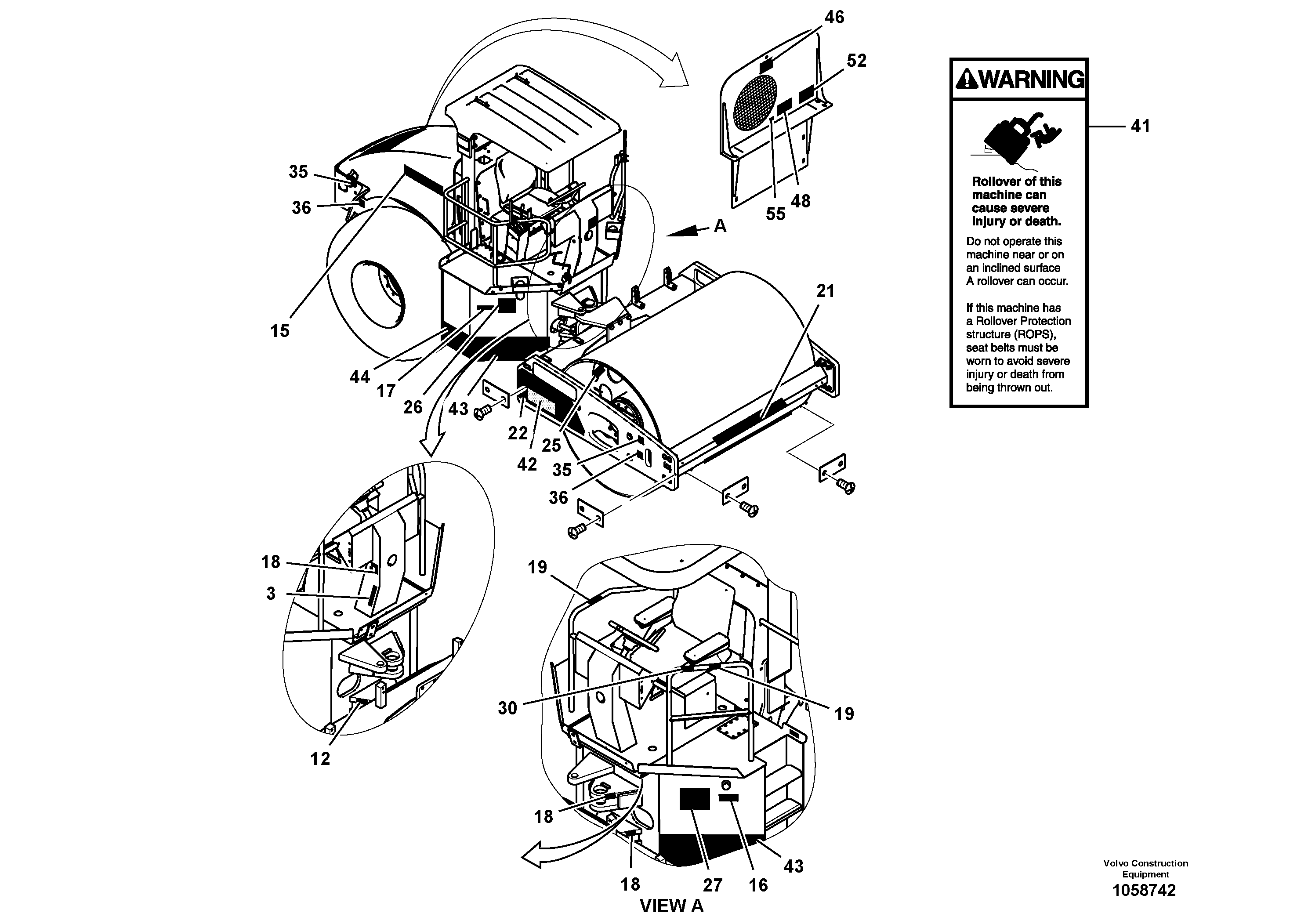 Схема запчастей Volvo SD110C/SD110 - 105615 Decal Installation 