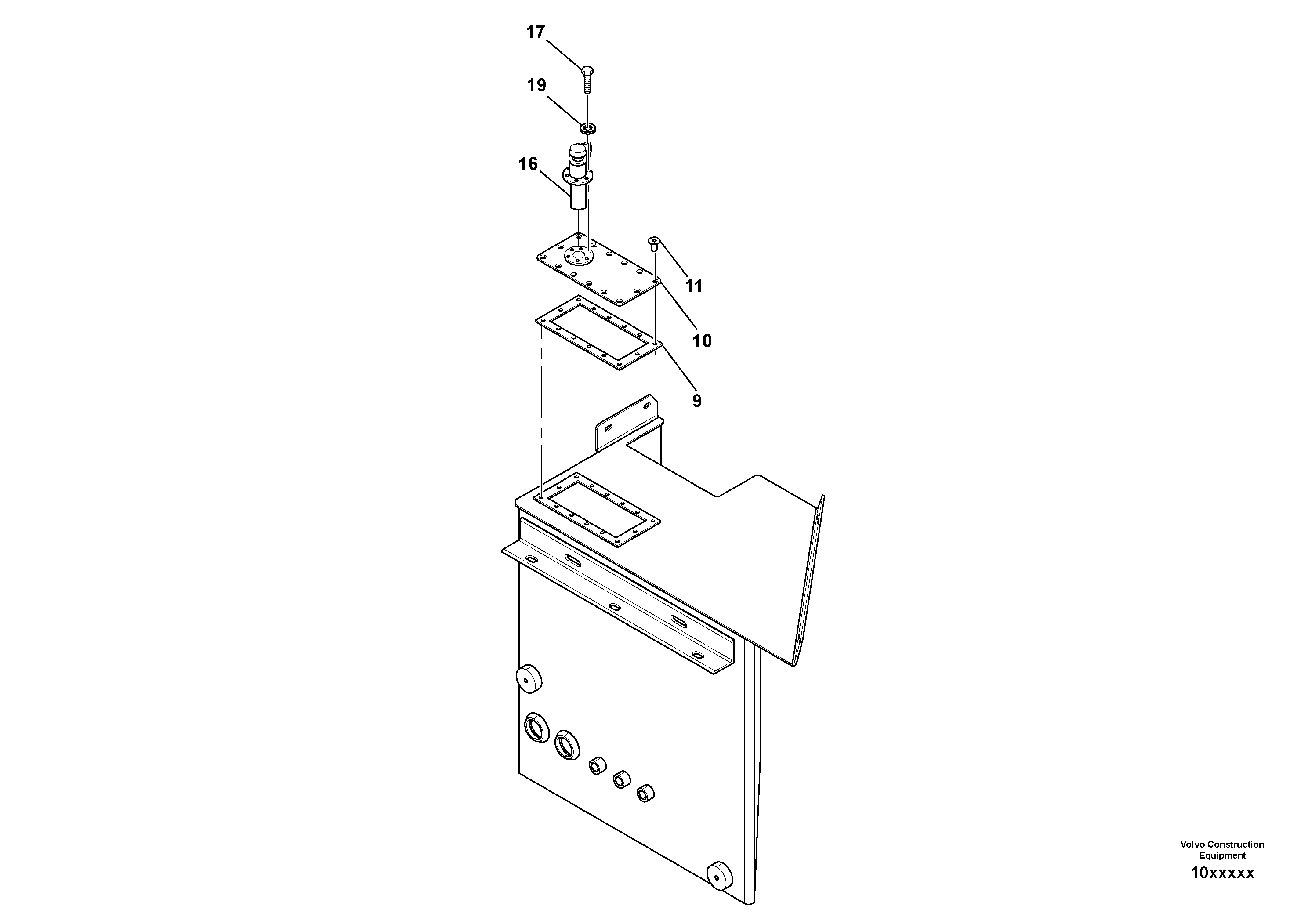 Схема запчастей Volvo SD110C/SD110 - 105927 Hydraulic Tank Assembly 