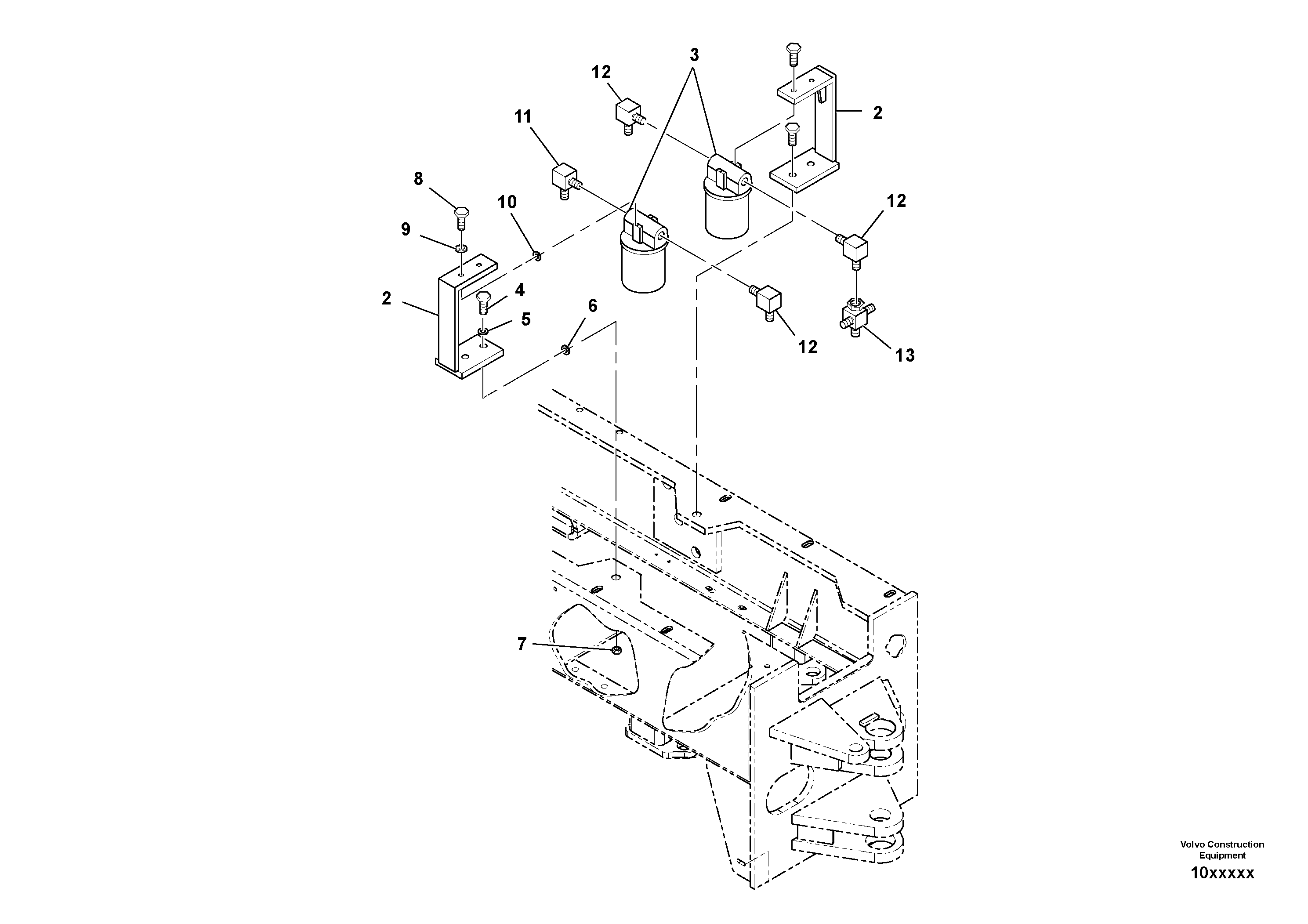 Схема запчастей Volvo SD110C/SD110 - 88792 Cowling and Fender Installation 