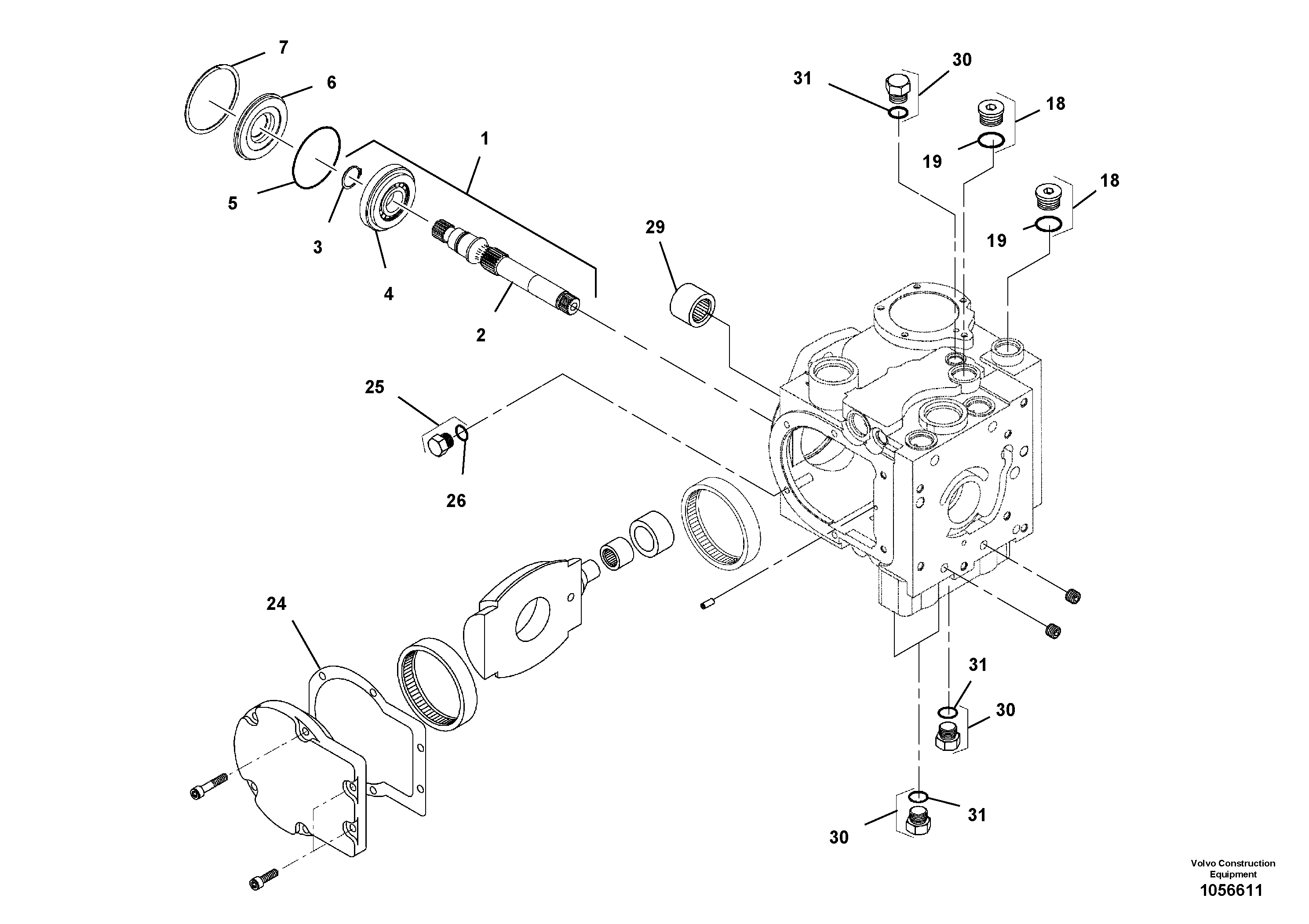 Схема запчастей Volvo SD110C/SD110 - 102986 Vibration Pump 