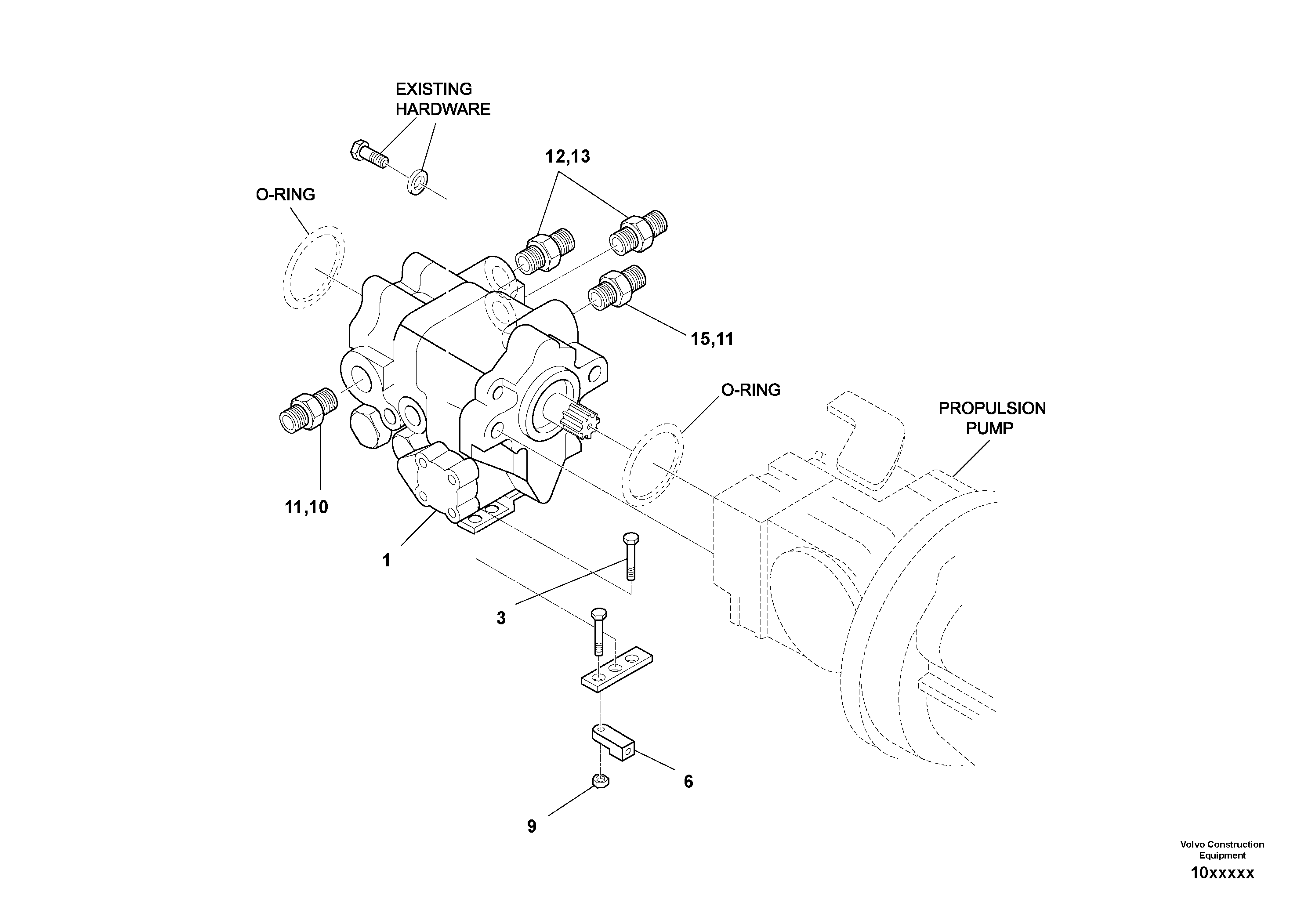 Схема запчастей Volvo SD110C/SD110 - 81575 Vibration Pump Assembly 