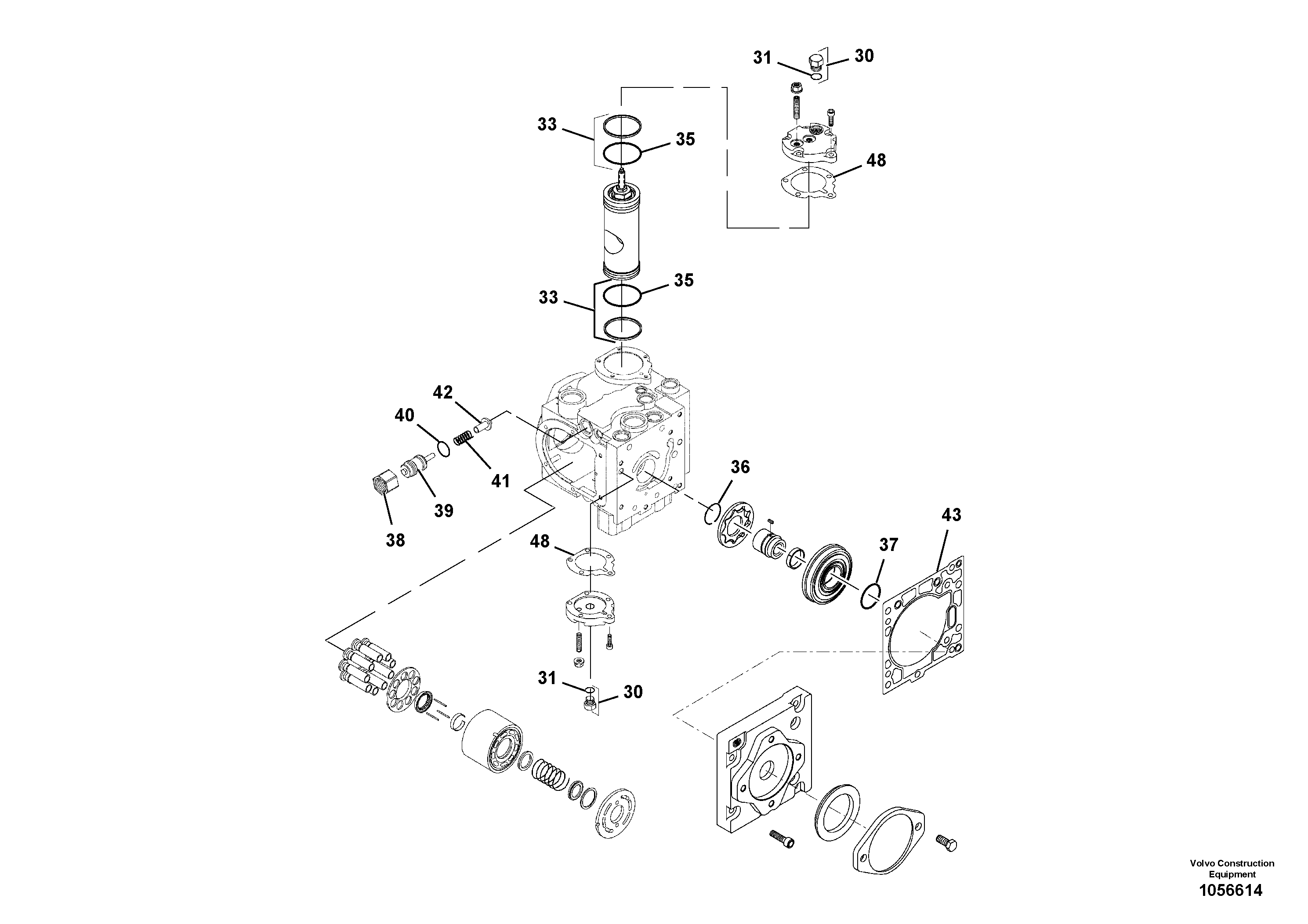 Схема запчастей Volvo SD110C/SD110 - 83080 Vibration Pump 