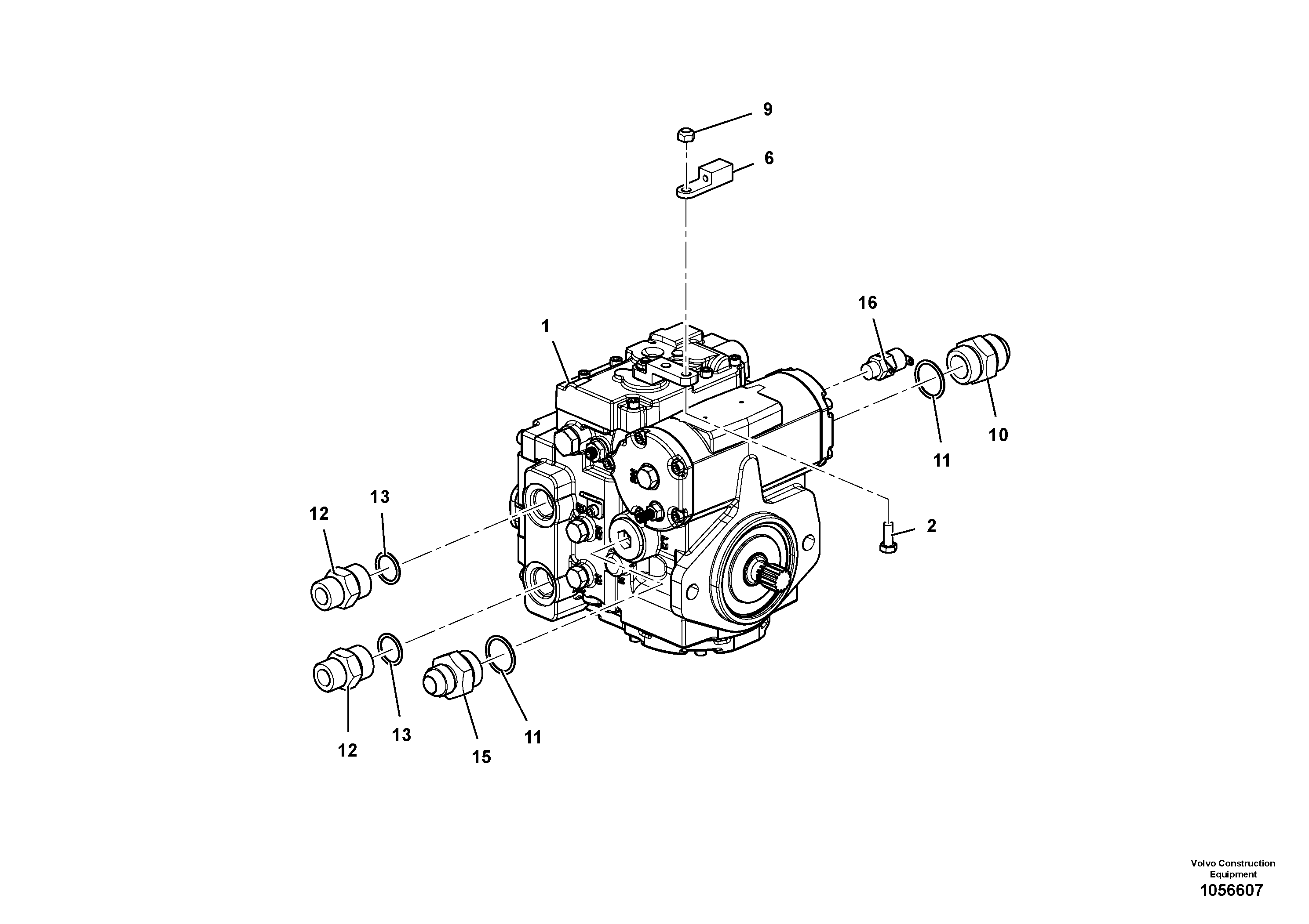 Схема запчастей Volvo SD110C/SD110 - 83642 Vibration Pump Assembly 