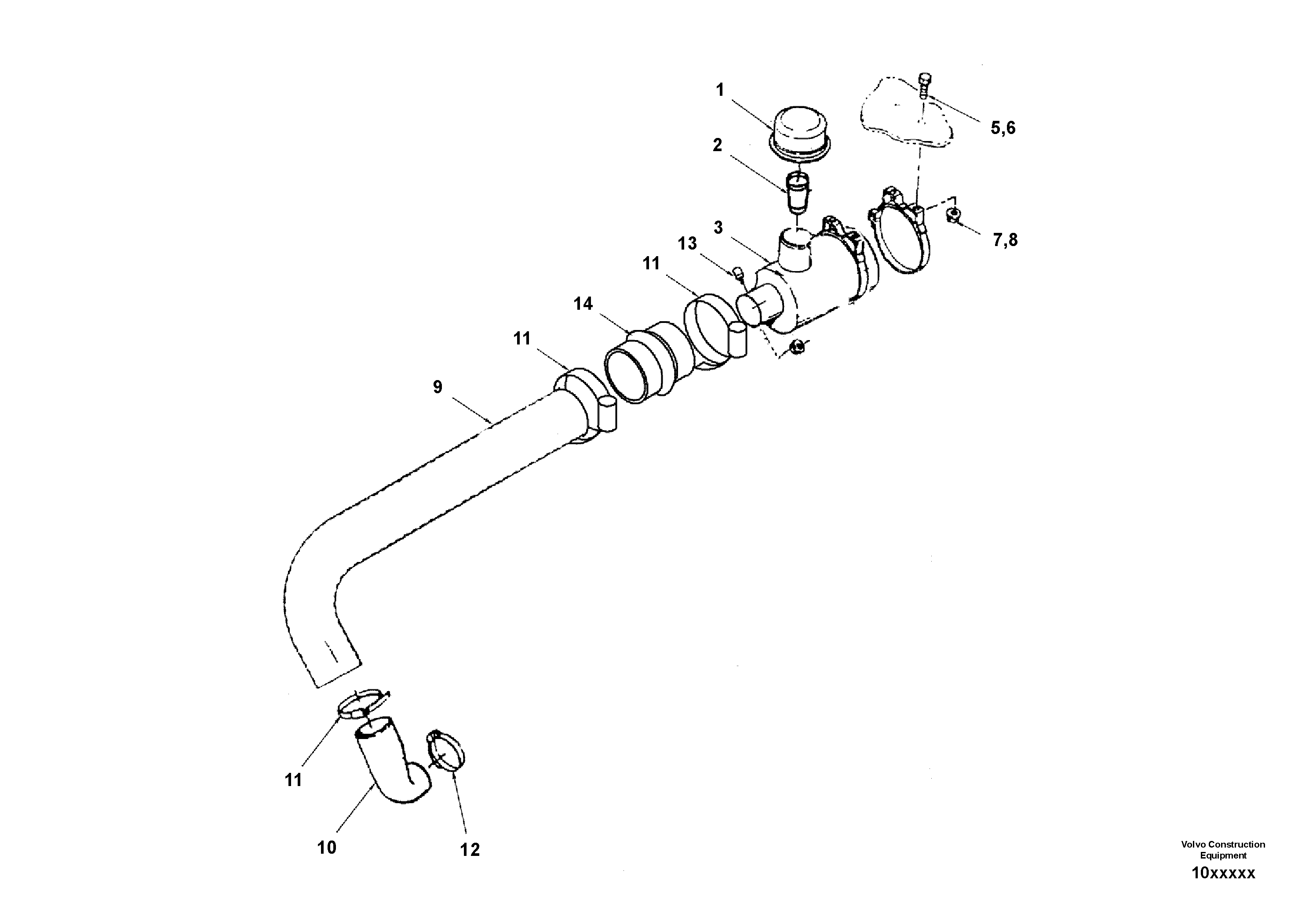 Схема запчастей Volvo SD150 S/N 0815001023 - - 48802 Installation Air Cleaner 