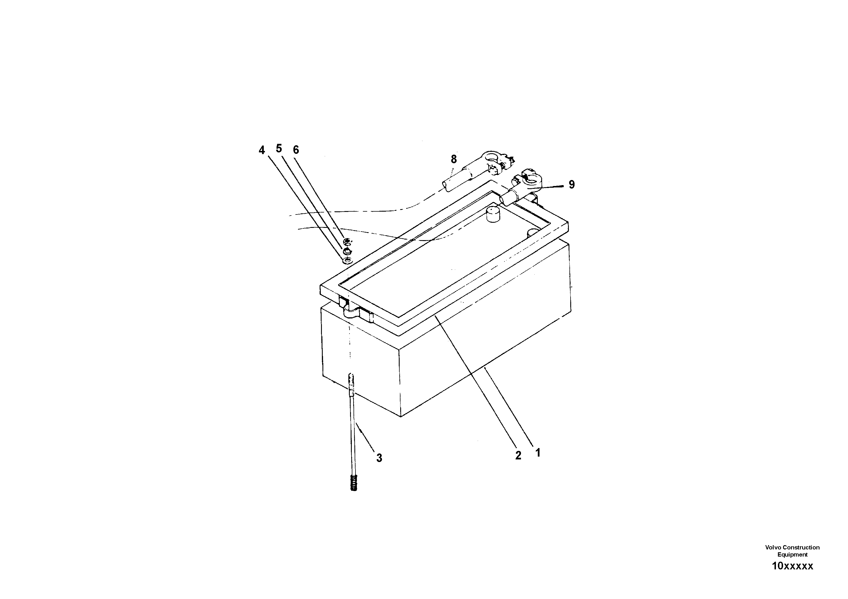 Схема запчастей Volvo SD150 S/N 0815001023 - - 54352 Battery installation 