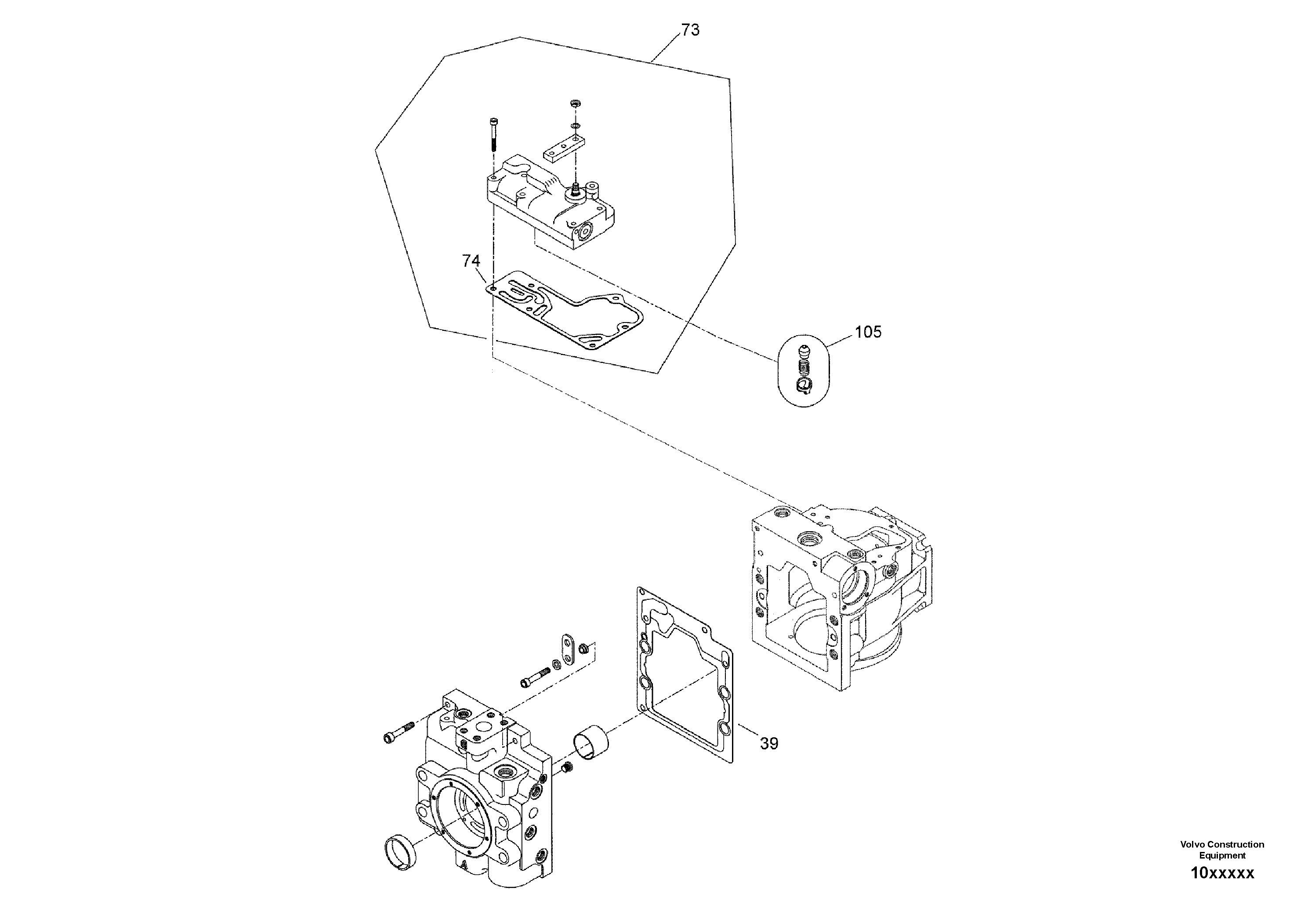 Схема запчастей Volvo SD150 S/N 0815001023 - - 49852 Propulsion Pump 