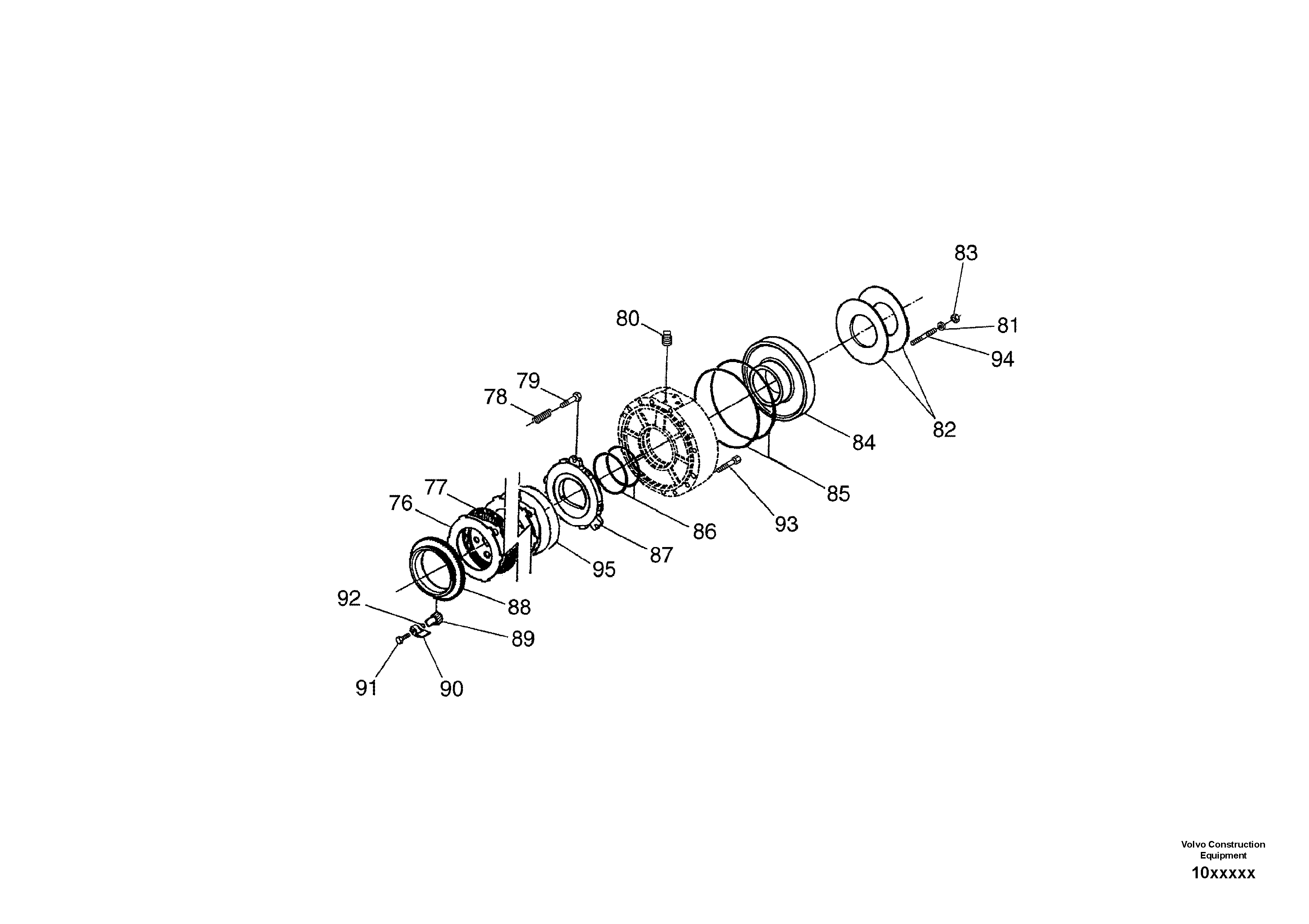 Схема запчастей Volvo SD150 S/N 0815001023 - - 60020 Мост (ось), в сборе 