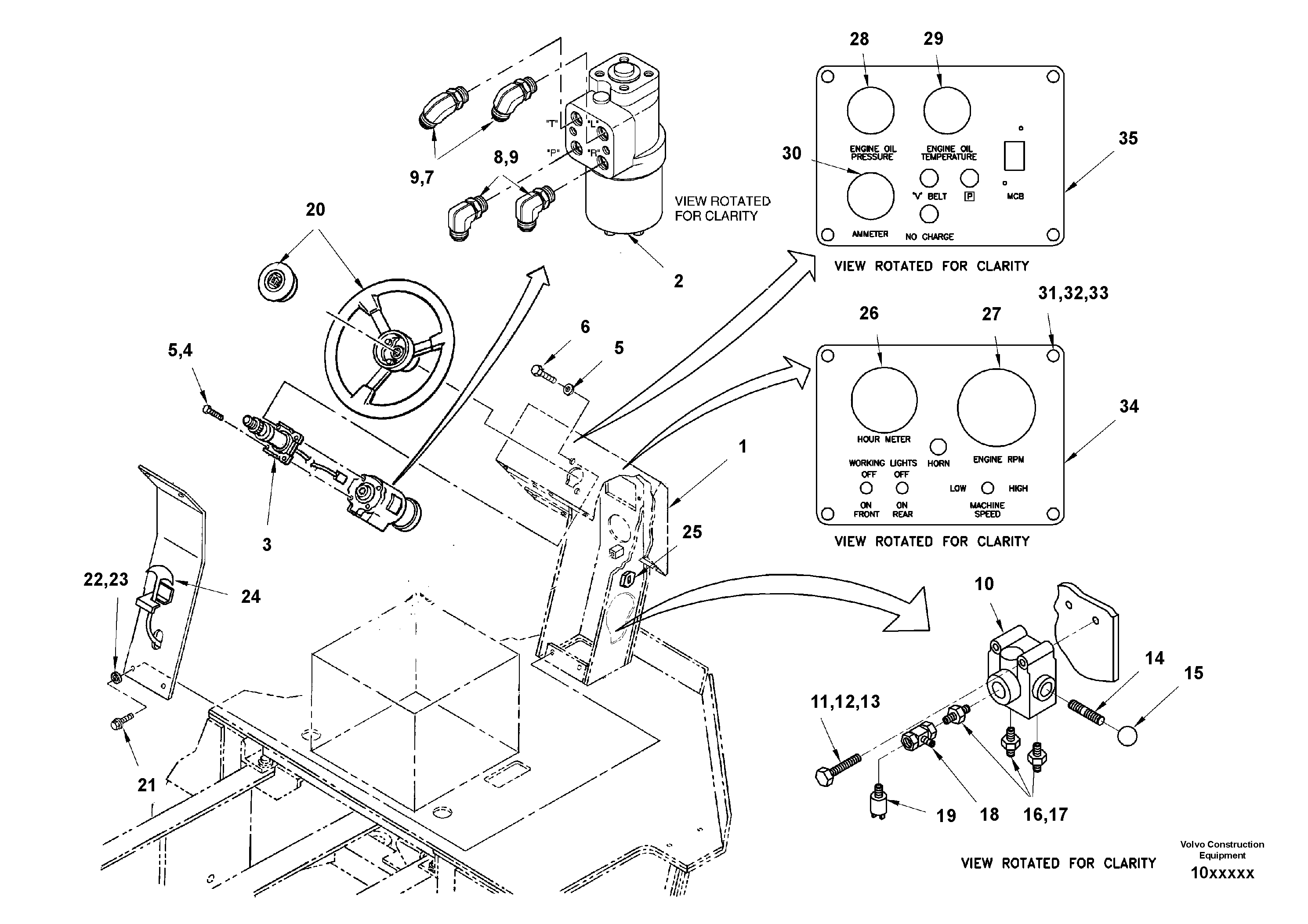 Схема запчастей Volvo SD150 S/N 0815001023 - - 70459 Assembly Operators Platform 