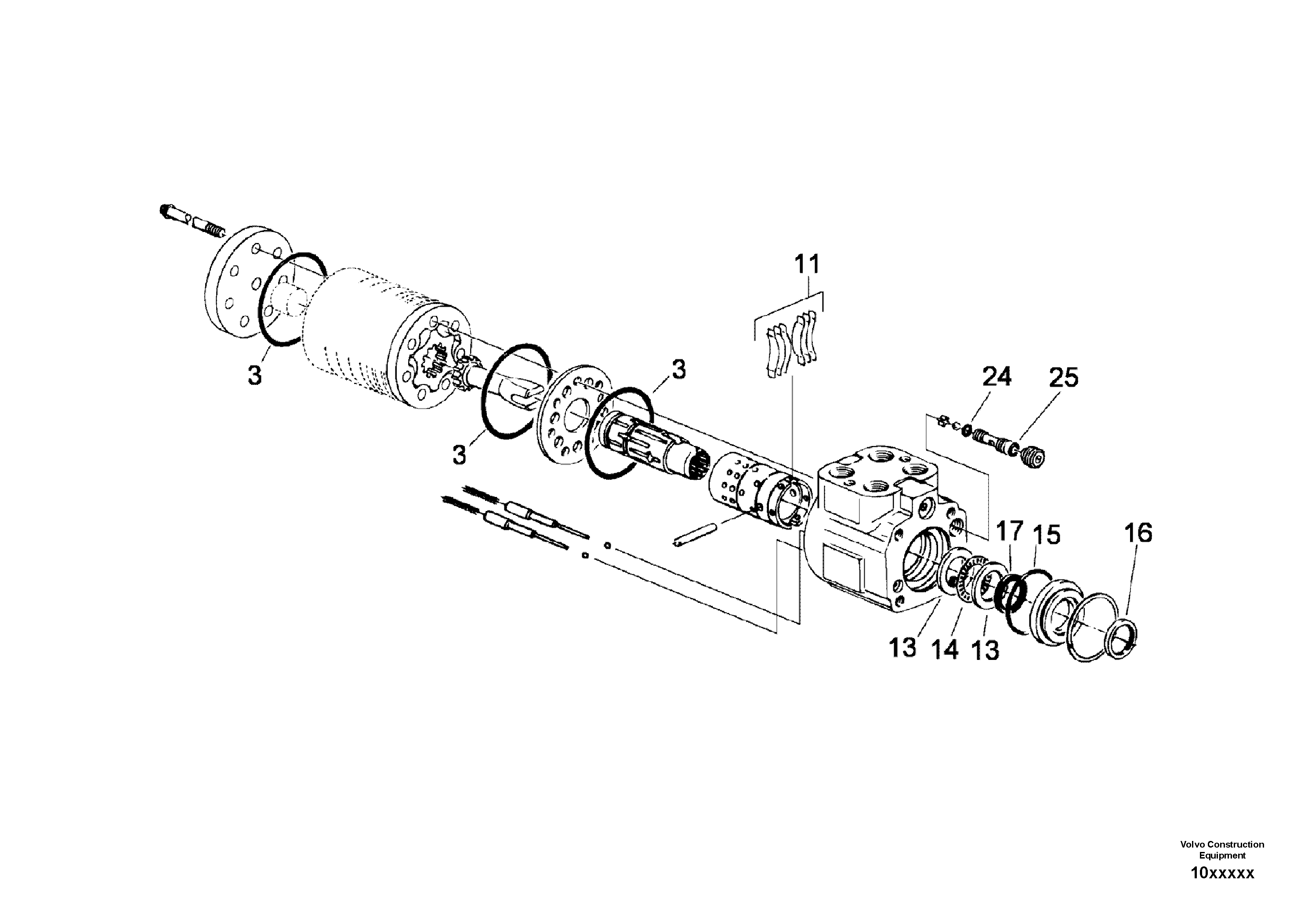 Схема запчастей Volvo SD150 S/N 0815001023 - - 47004 Клапан в сборе 