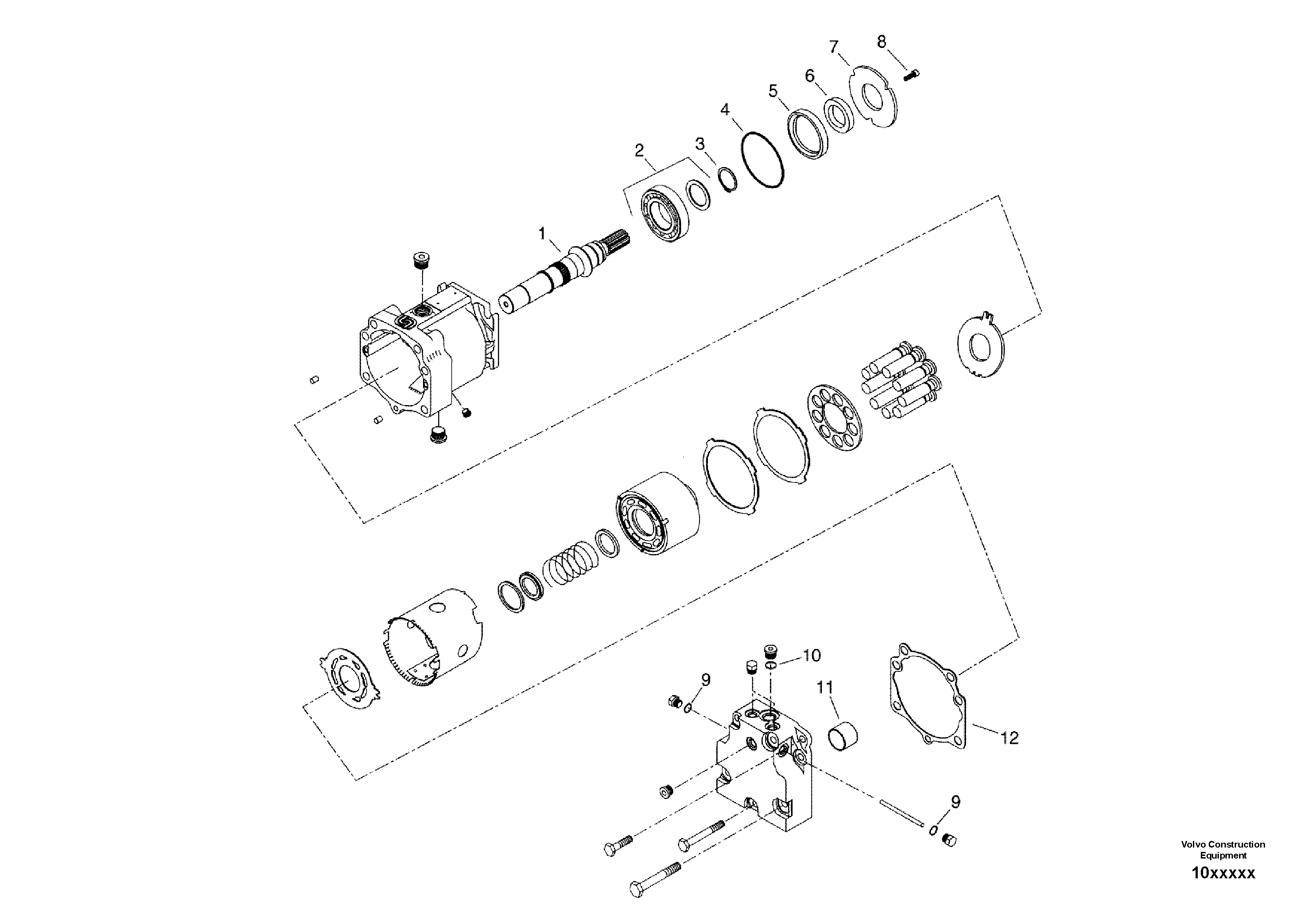 Схема запчастей Volvo SD150 S/N 0815001023 - - 47017 Vibration Motor 