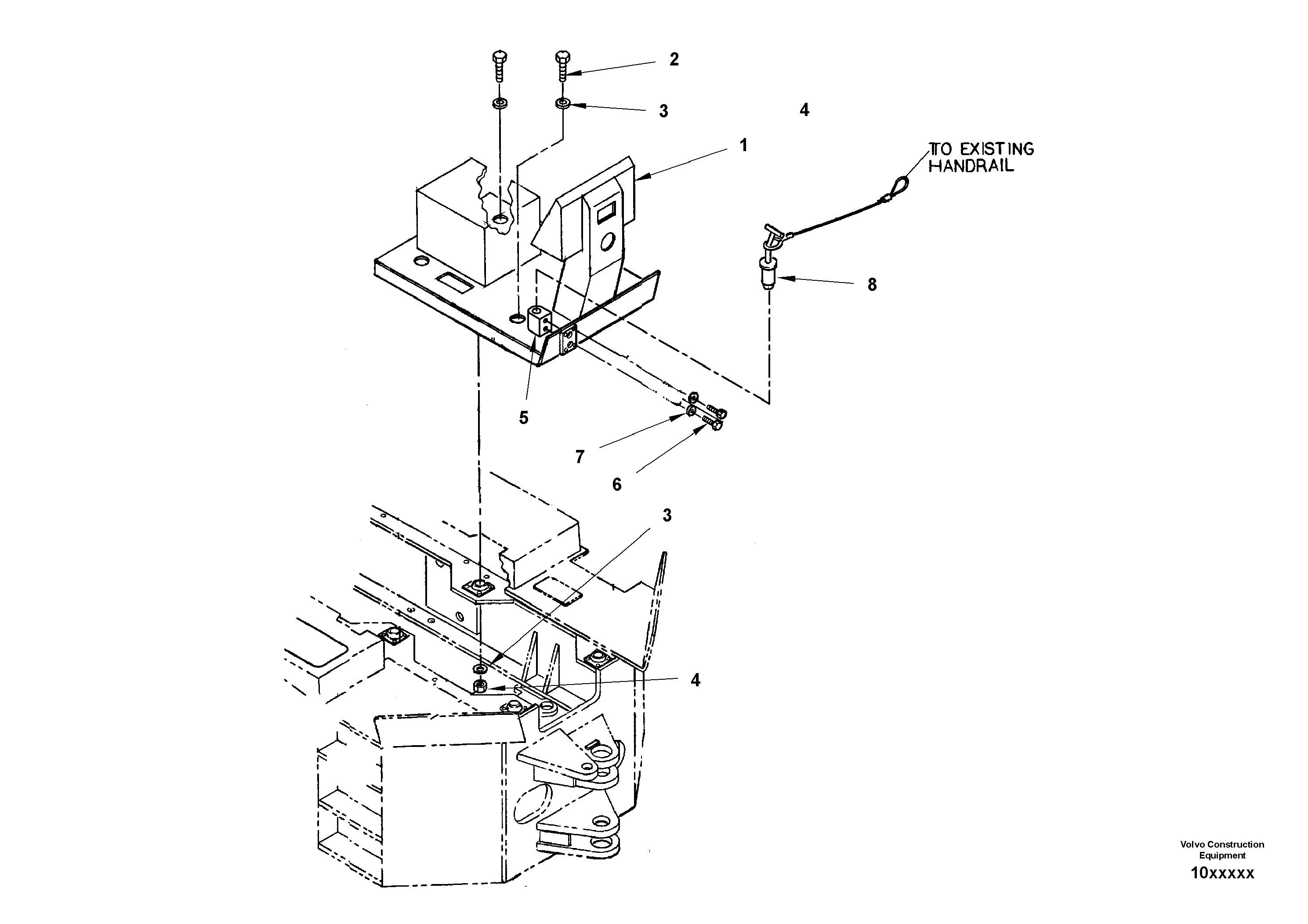 Схема запчастей Volvo SD150 S/N 0815001023 - - 47018 Installation Operators Platform 